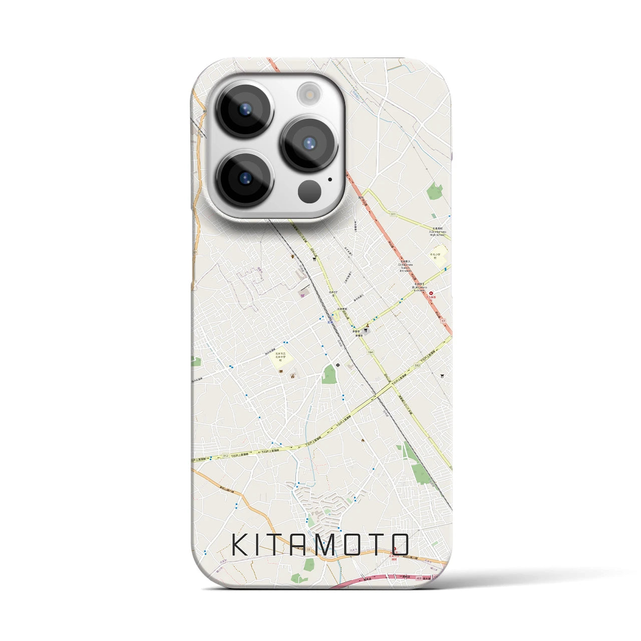 【北本(埼玉県)】地図柄iPhoneケース(バックカバータイプ)