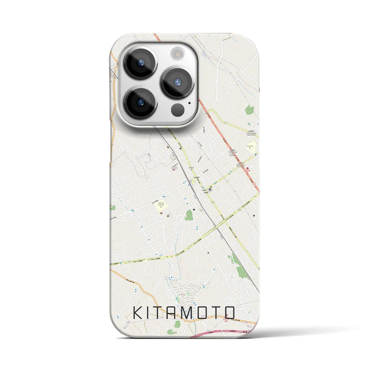 【北本(埼玉県)】地図柄iPhoneケース(バックカバータイプ)