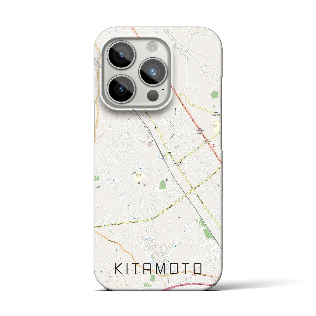 【北本(埼玉県)】地図柄iPhoneケース(バックカバータイプ)