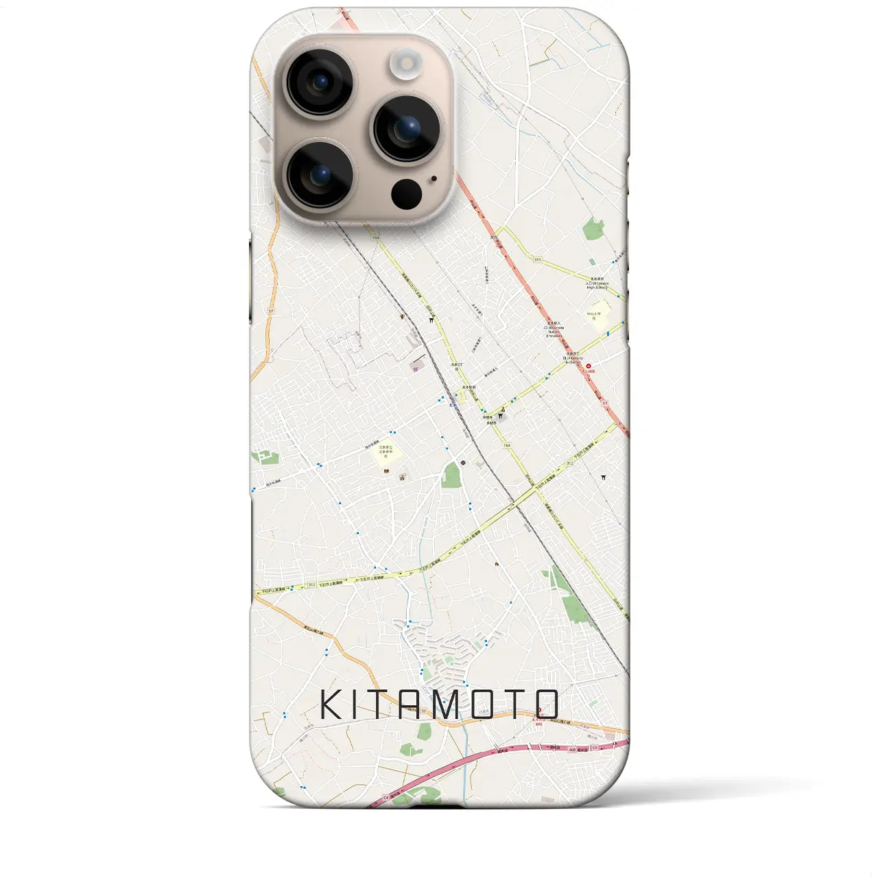 【北本(埼玉県)】地図柄iPhoneケース(バックカバータイプ)