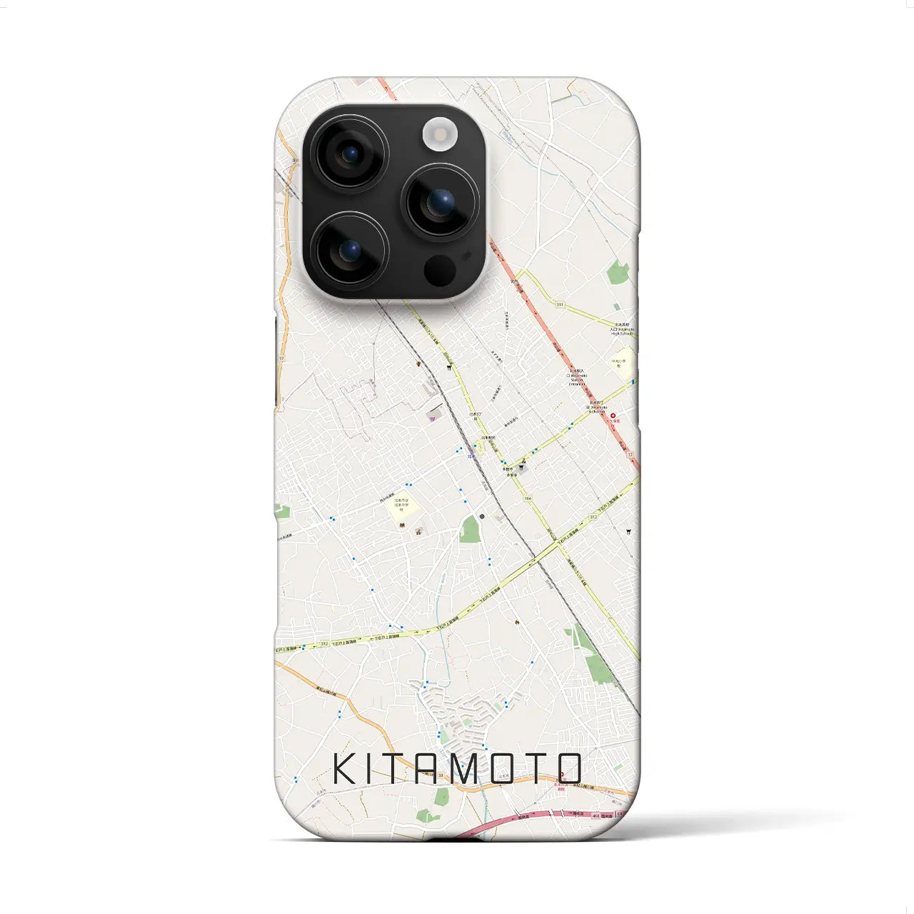 【北本(埼玉県)】地図柄iPhoneケース(バックカバータイプ)