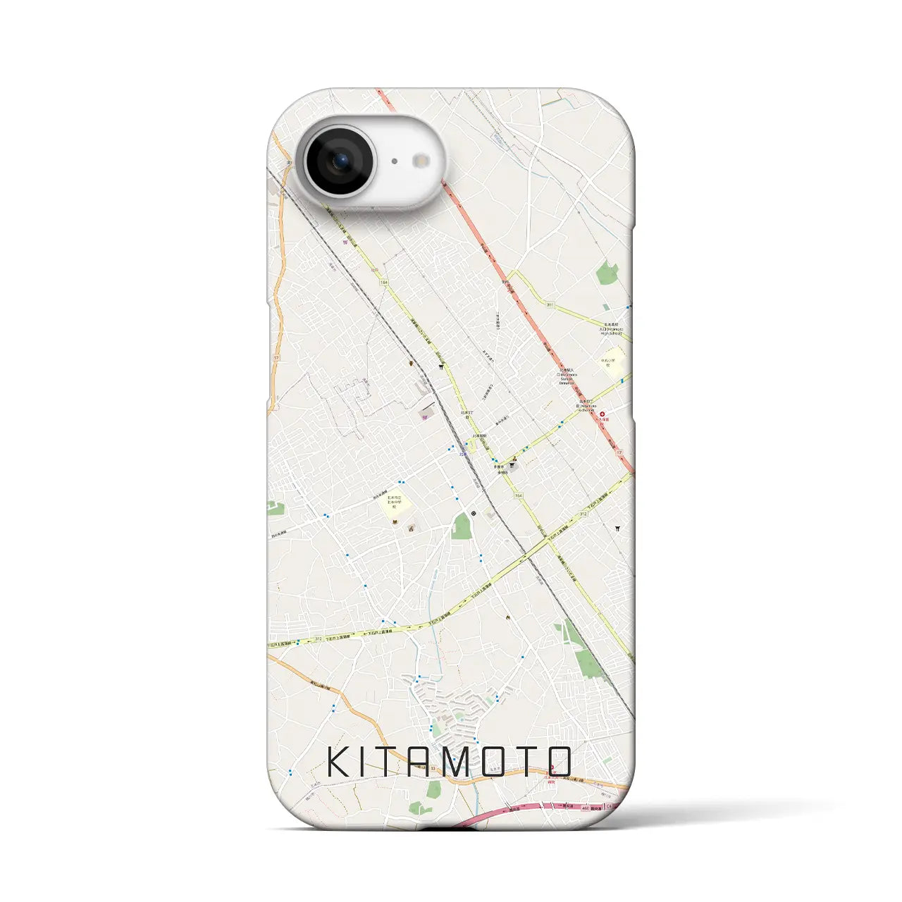 【北本(埼玉県)】地図柄iPhoneケース(バックカバータイプ)