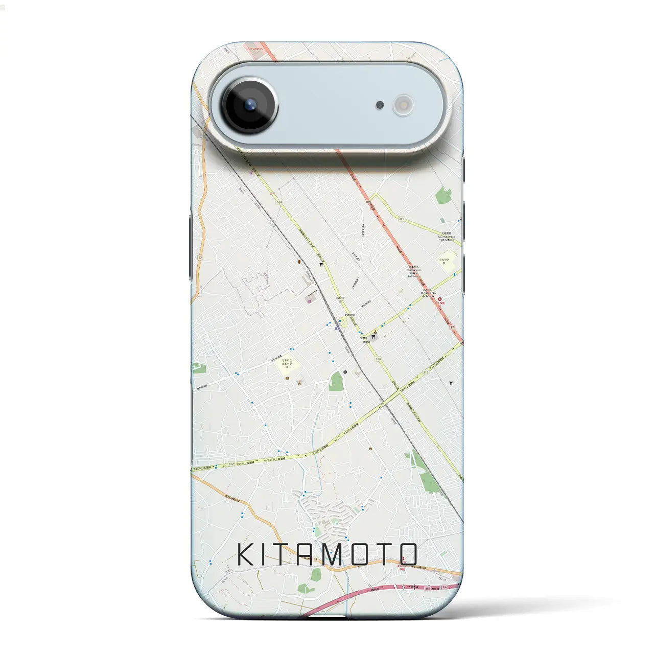 【北本(埼玉県)】地図柄iPhoneケース(バックカバータイプ)