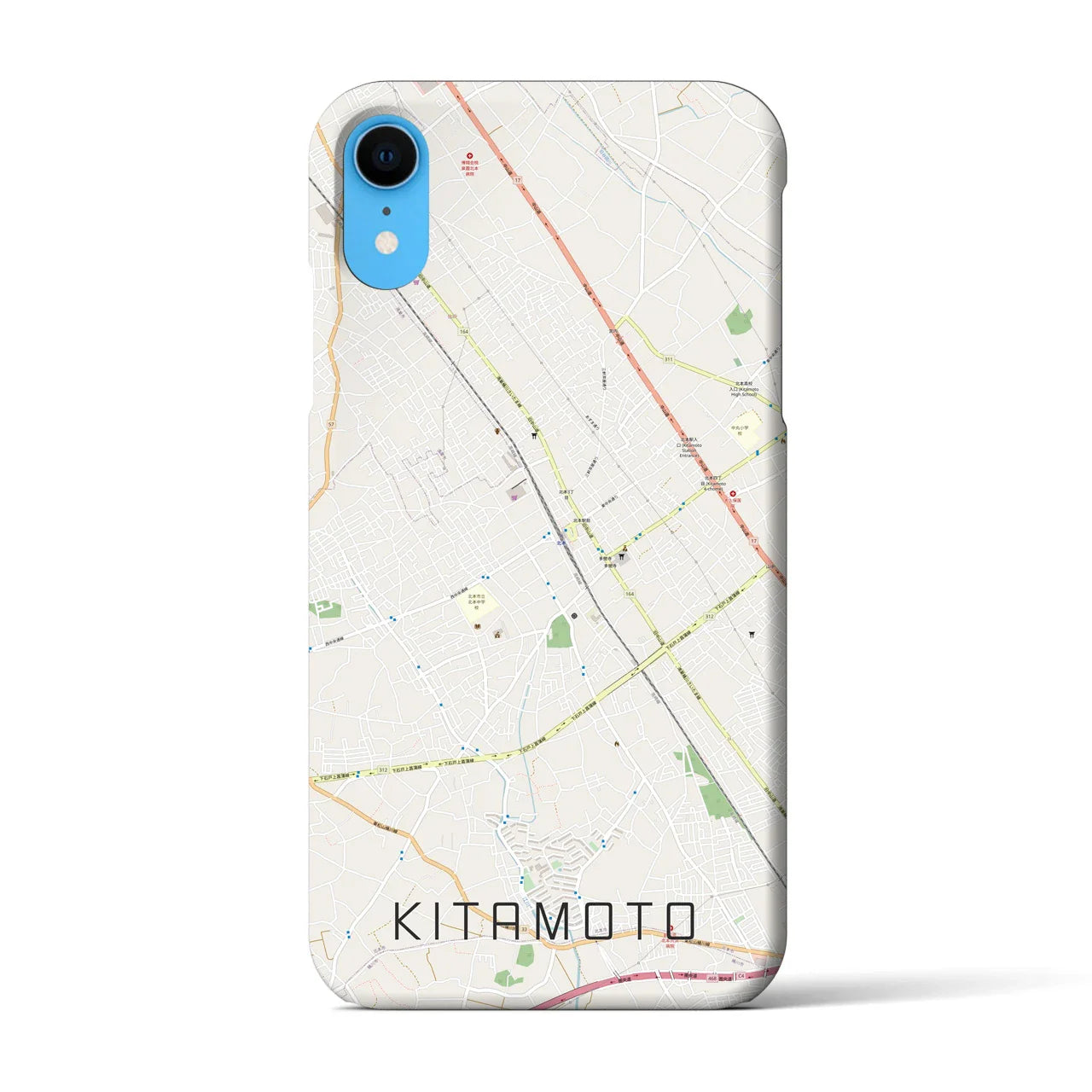【北本(埼玉県)】地図柄iPhoneケース(バックカバータイプ)