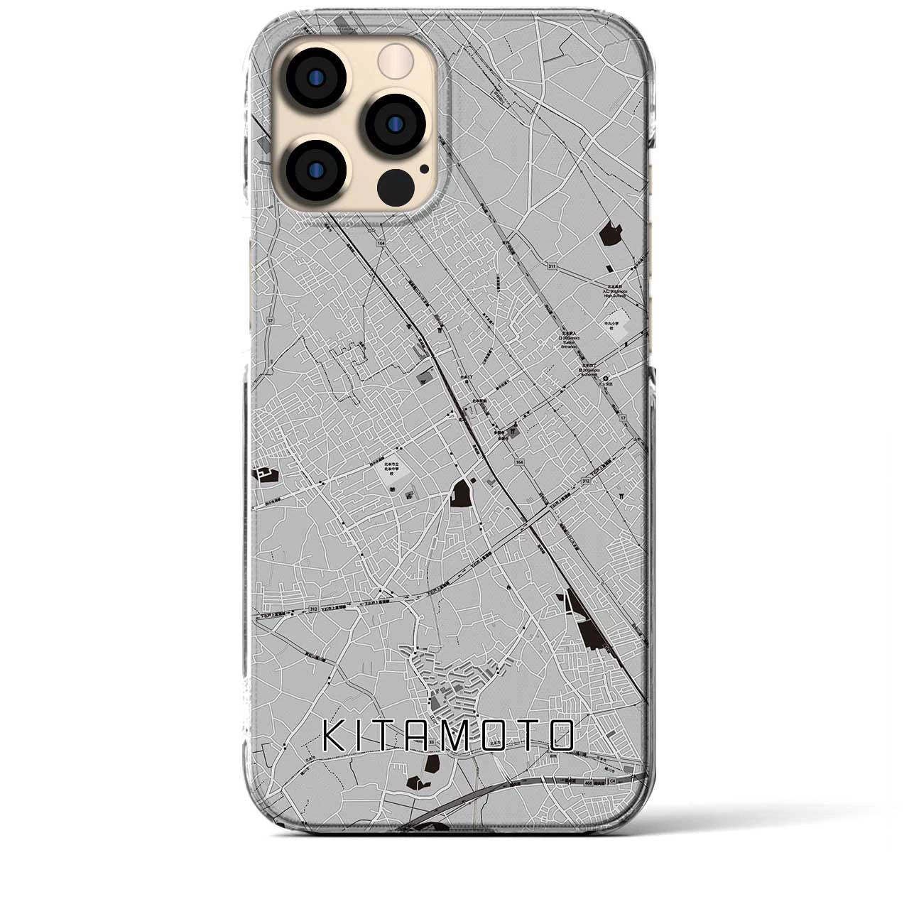 【北本(埼玉県)】地図柄iPhoneケース(クリアタイプ)