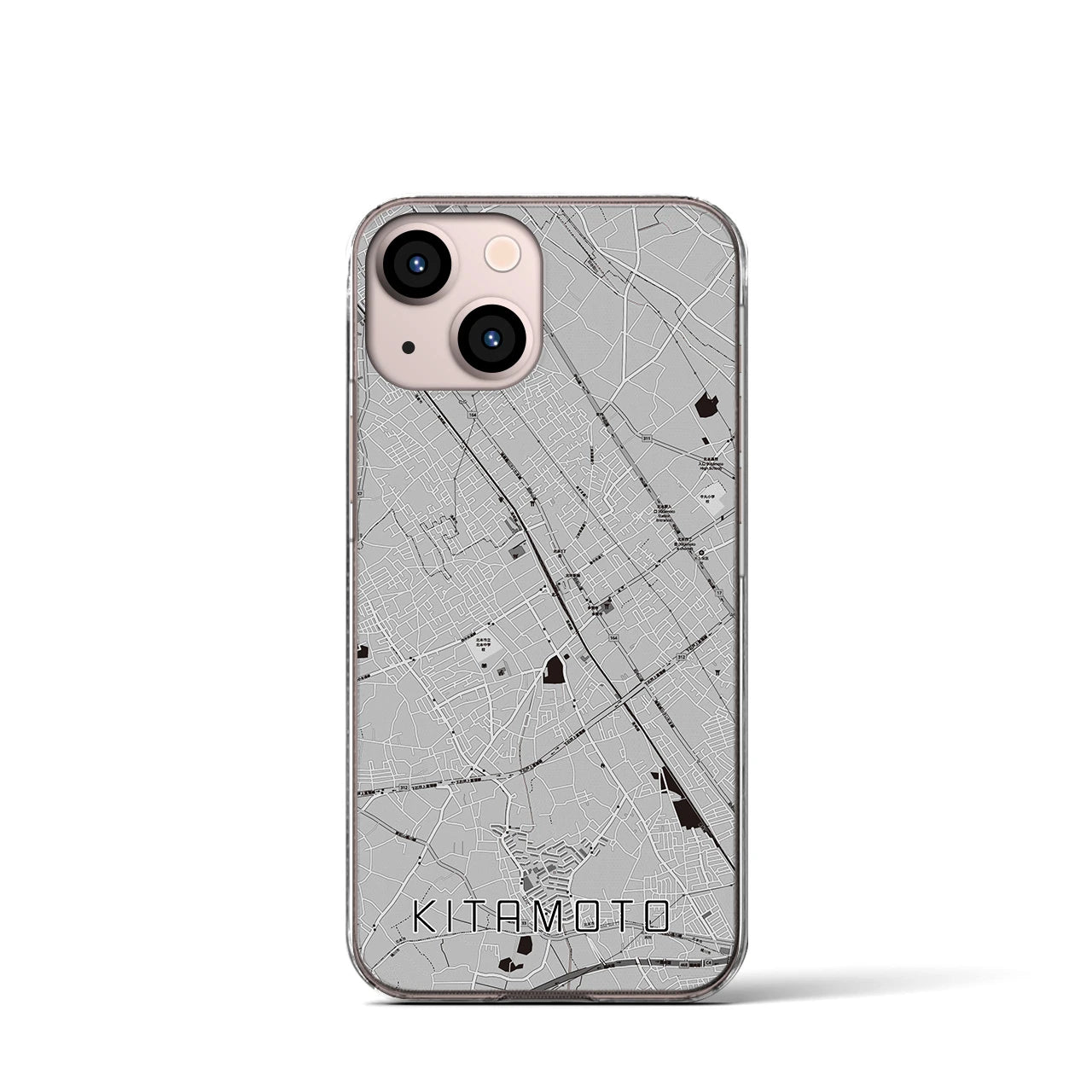 【北本(埼玉県)】地図柄iPhoneケース(クリアタイプ)