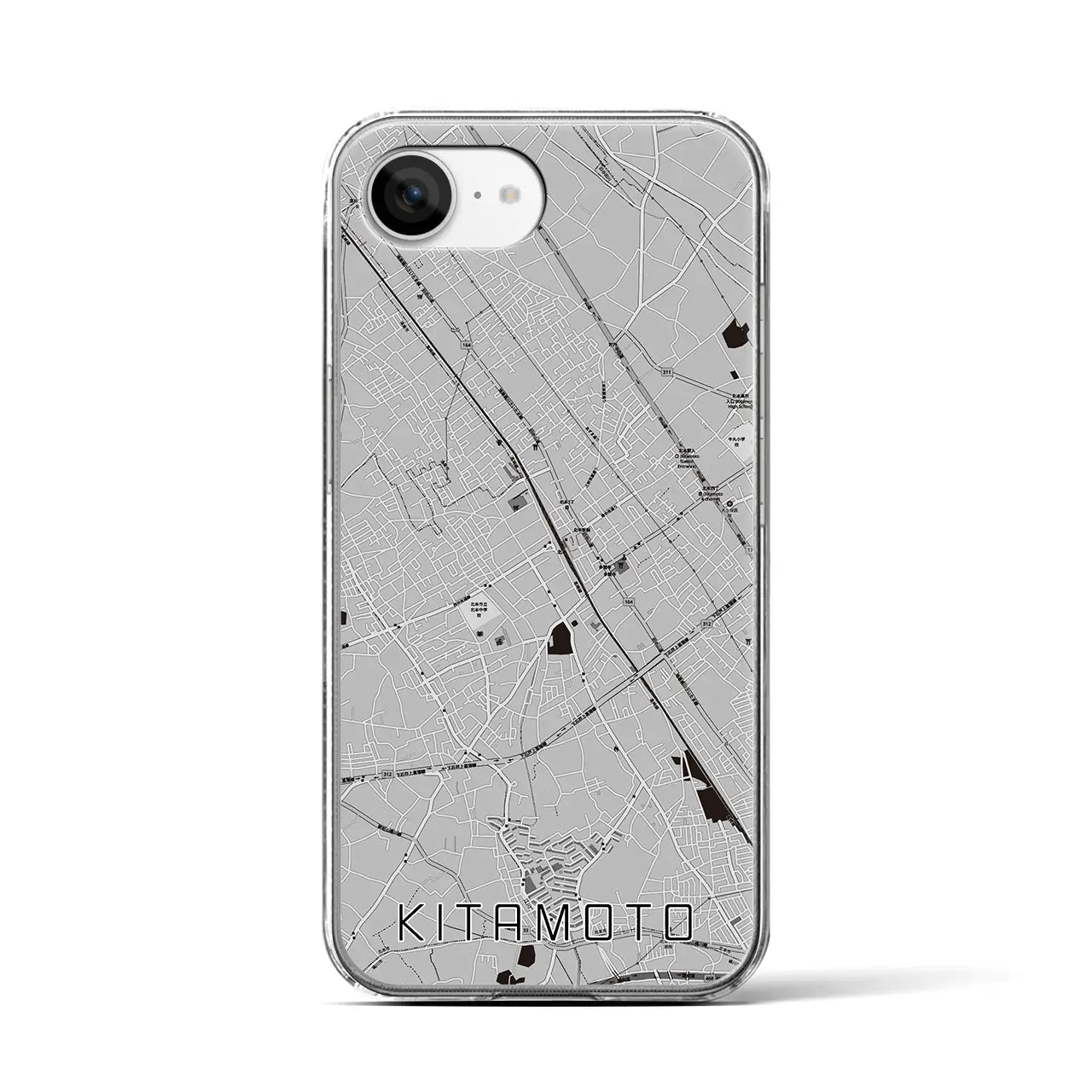 【北本(埼玉県)】地図柄iPhoneケース(クリアタイプ)