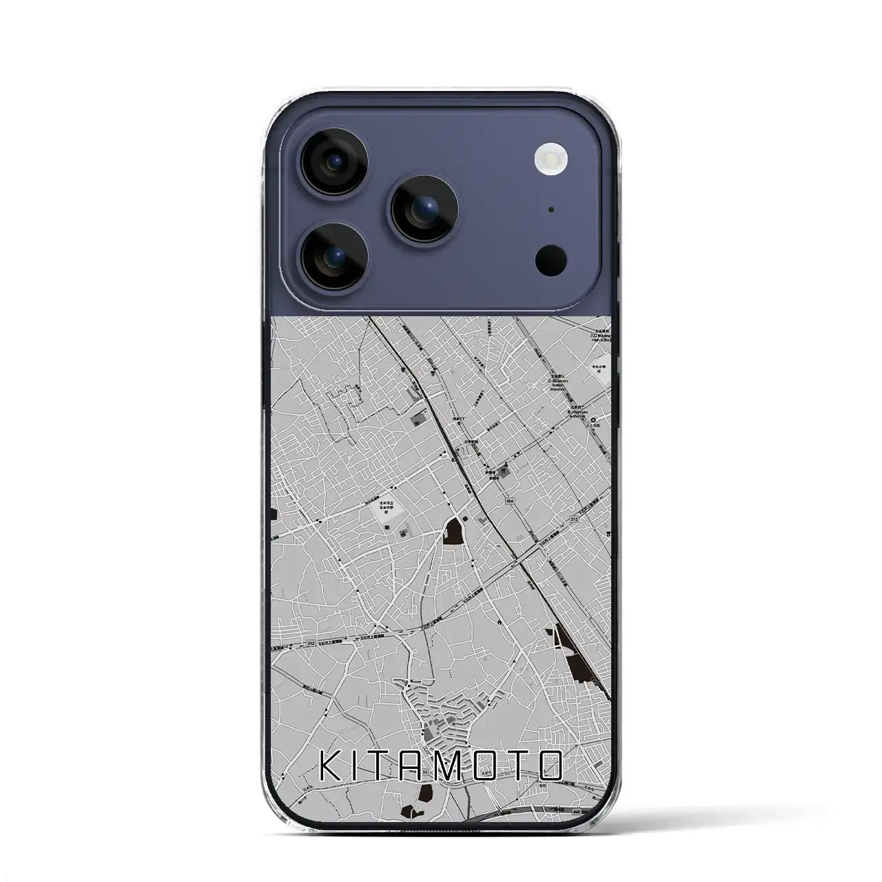 【北本(埼玉県)】地図柄iPhoneケース(クリアタイプ)