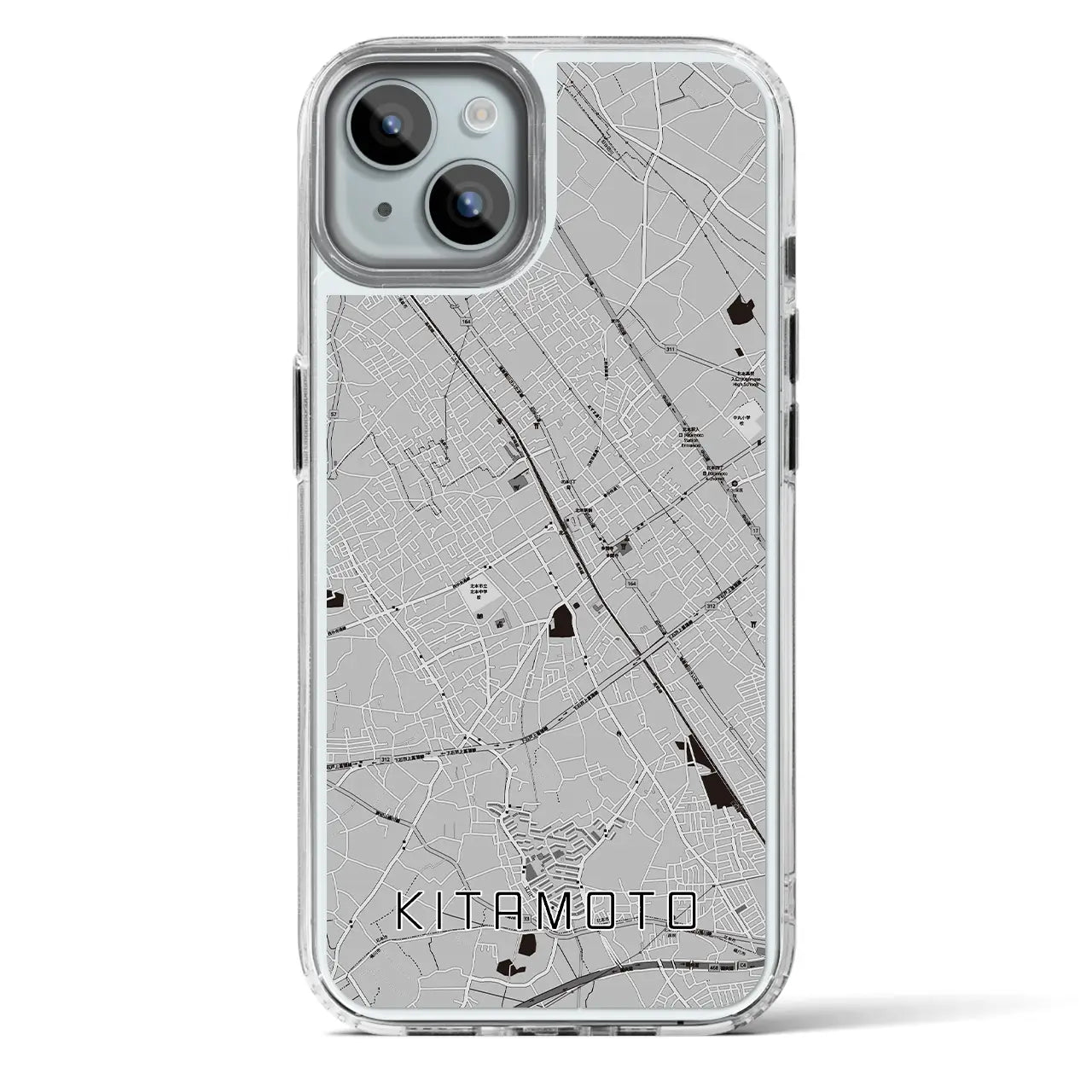 【北本(埼玉県)】地図柄iPhoneケース(MagSafeタイプ)