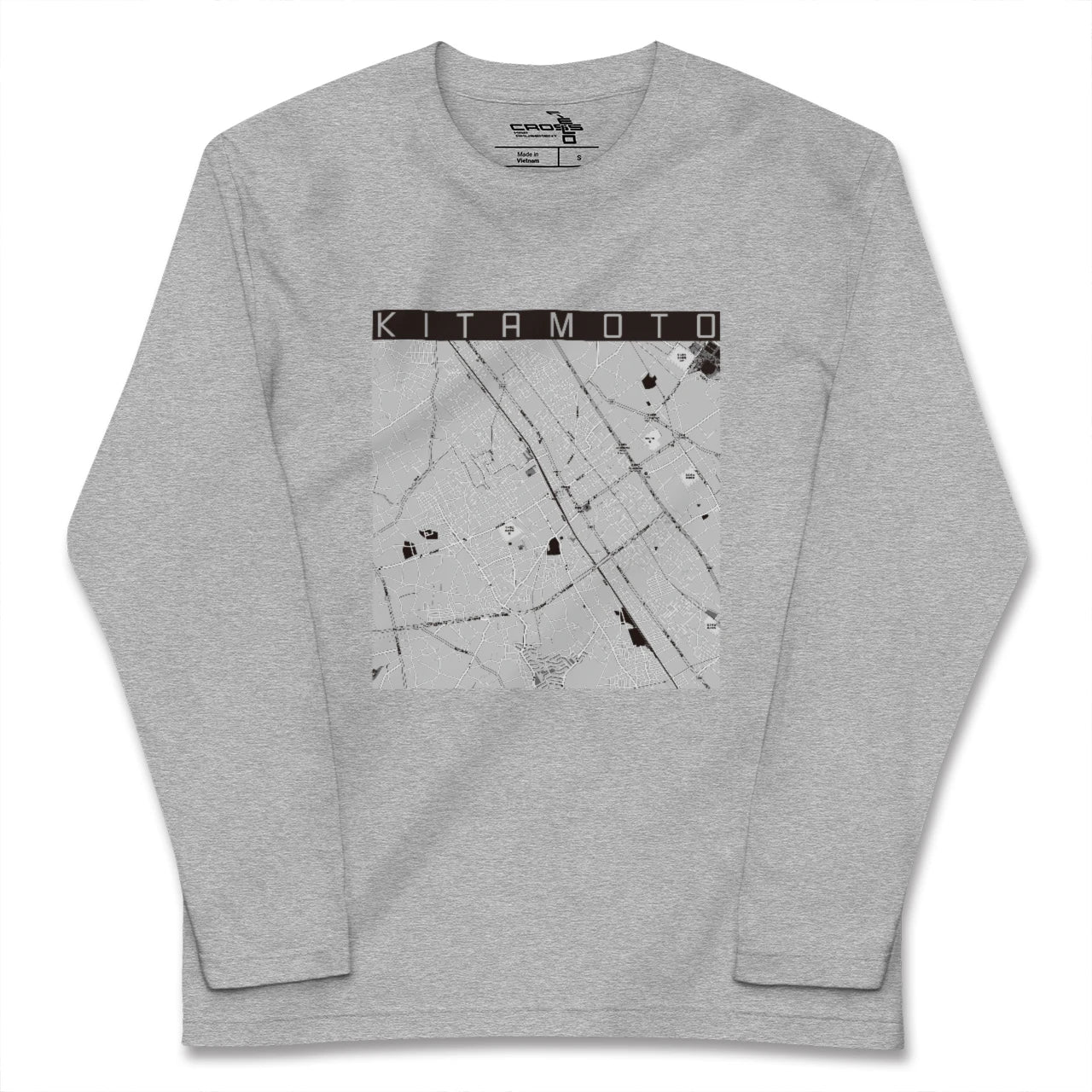 【北本(埼玉県)】地図柄ロングスリーブTシャツ