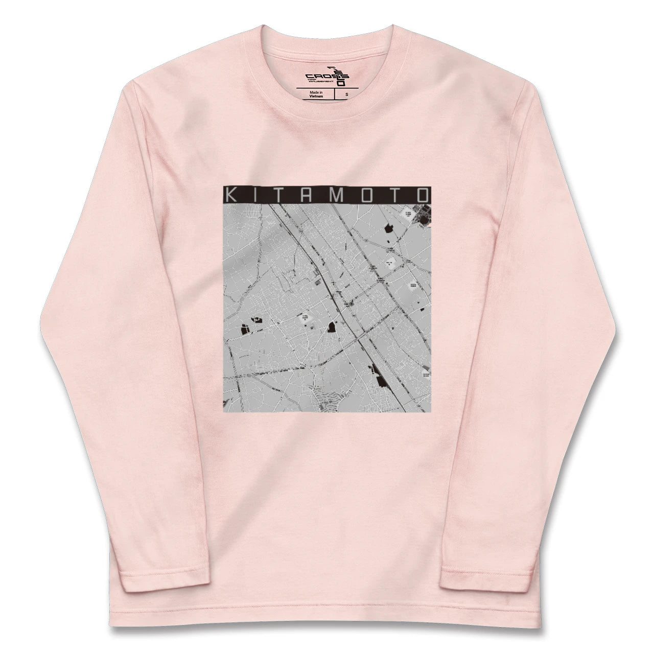 【北本(埼玉県)】地図柄ロングスリーブTシャツ
