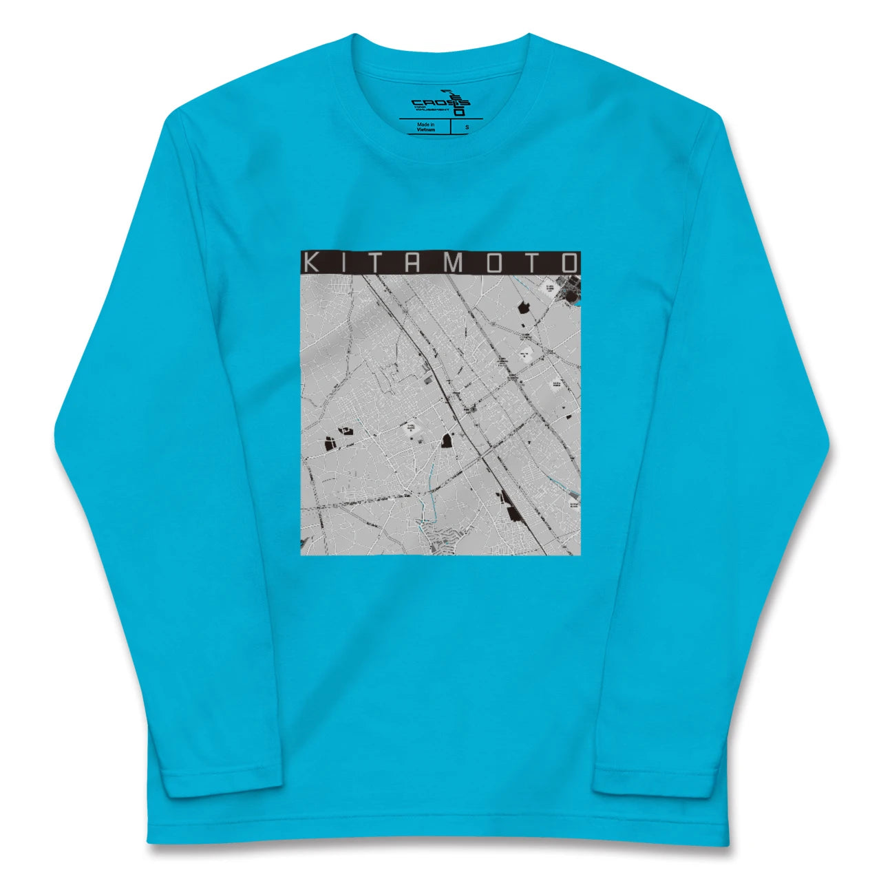 【北本(埼玉県)】地図柄ロングスリーブTシャツ