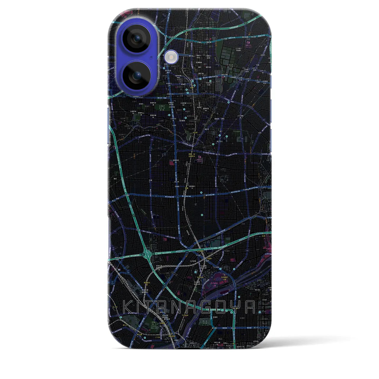 【北名古屋(愛知県)】地図柄iPhoneケース(バックカバータイプ)