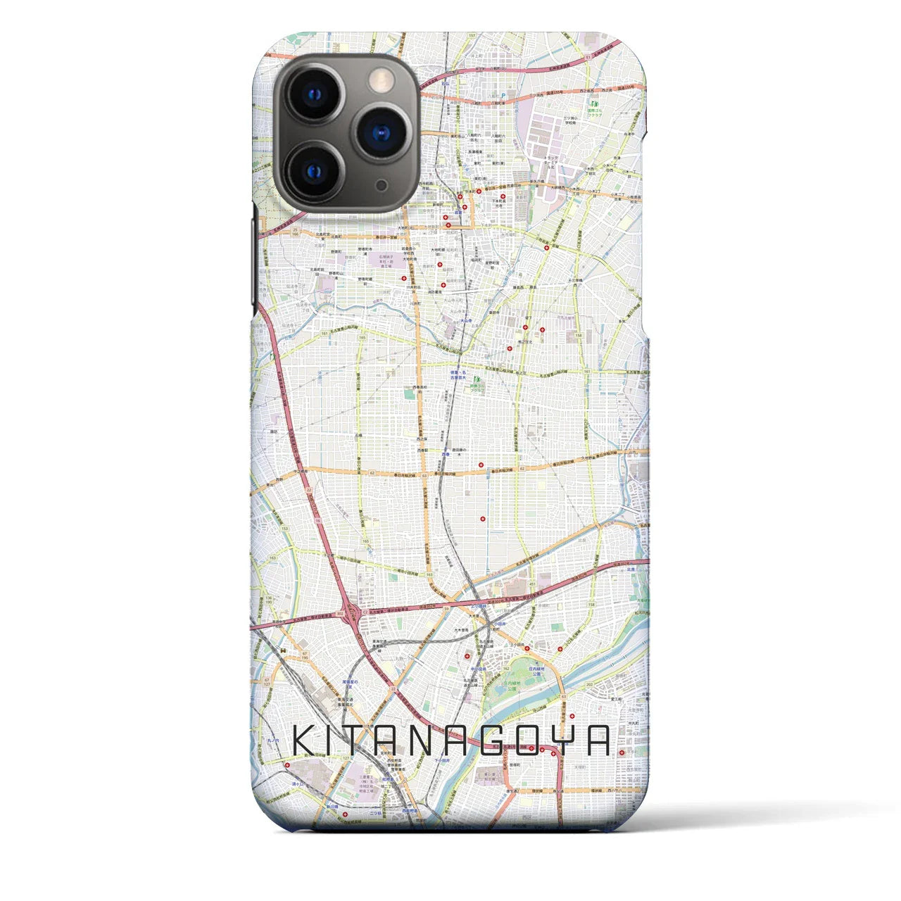 【北名古屋(愛知県)】地図柄iPhoneケース(バックカバータイプ)