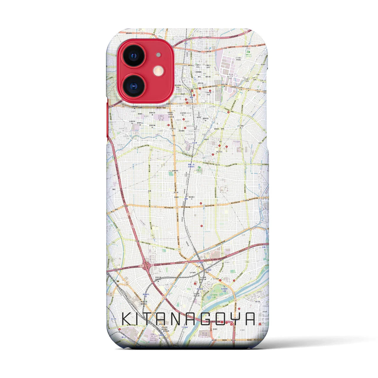 【北名古屋(愛知県)】地図柄iPhoneケース(バックカバータイプ)