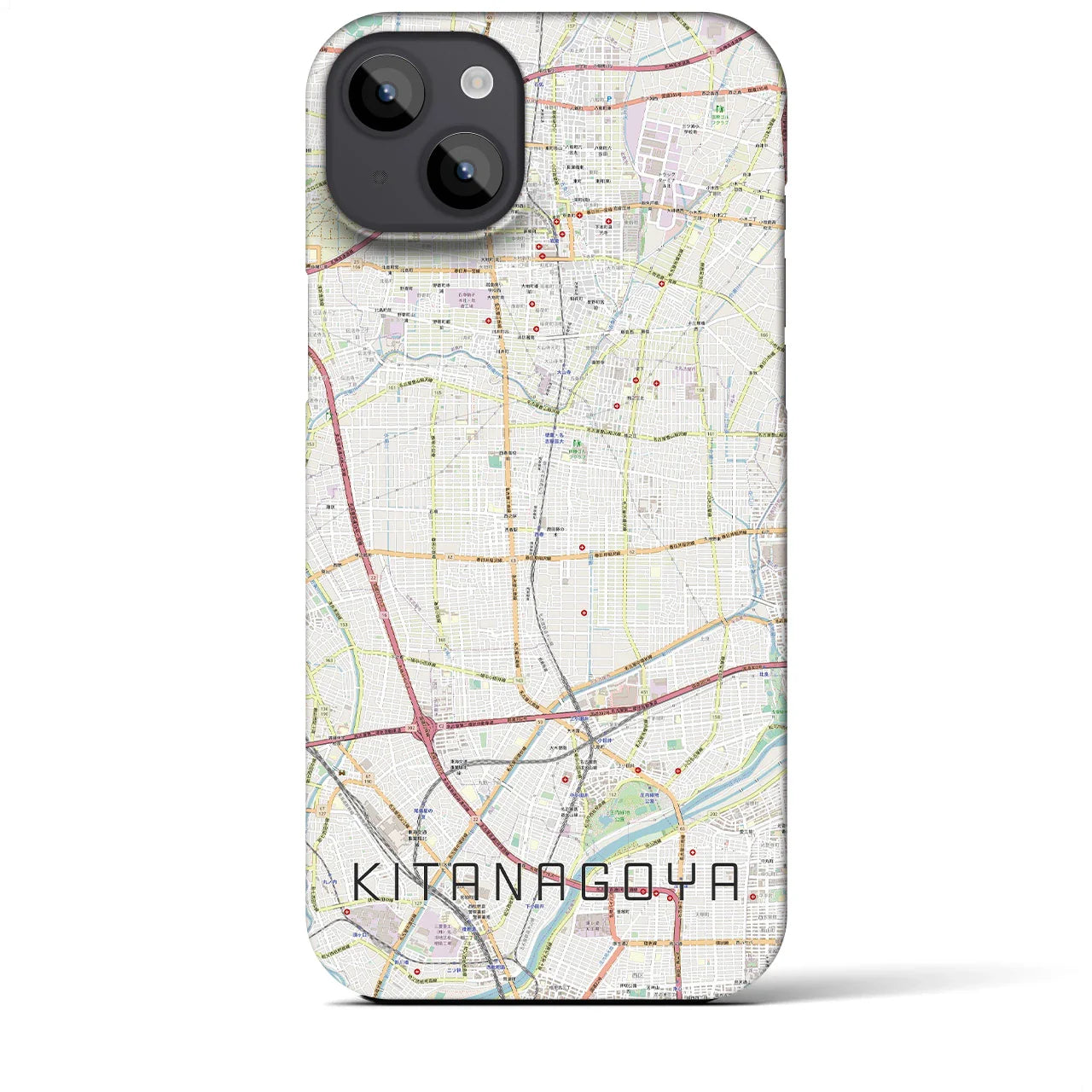 【北名古屋(愛知県)】地図柄iPhoneケース(バックカバータイプ)