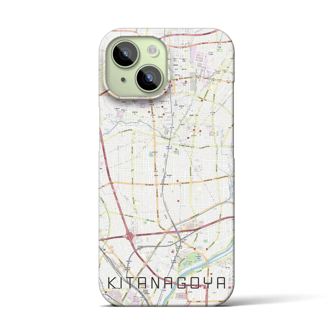 【北名古屋(愛知県)】地図柄iPhoneケース(バックカバータイプ)
