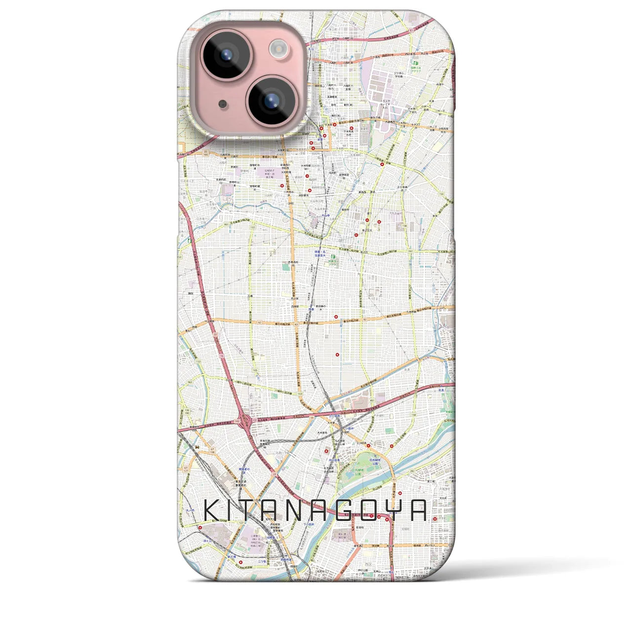 【北名古屋(愛知県)】地図柄iPhoneケース(バックカバータイプ)