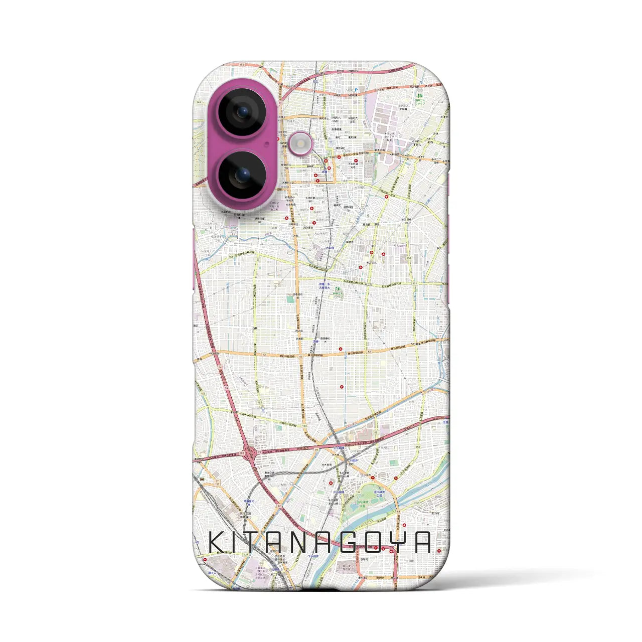 【北名古屋(愛知県)】地図柄iPhoneケース(バックカバータイプ)