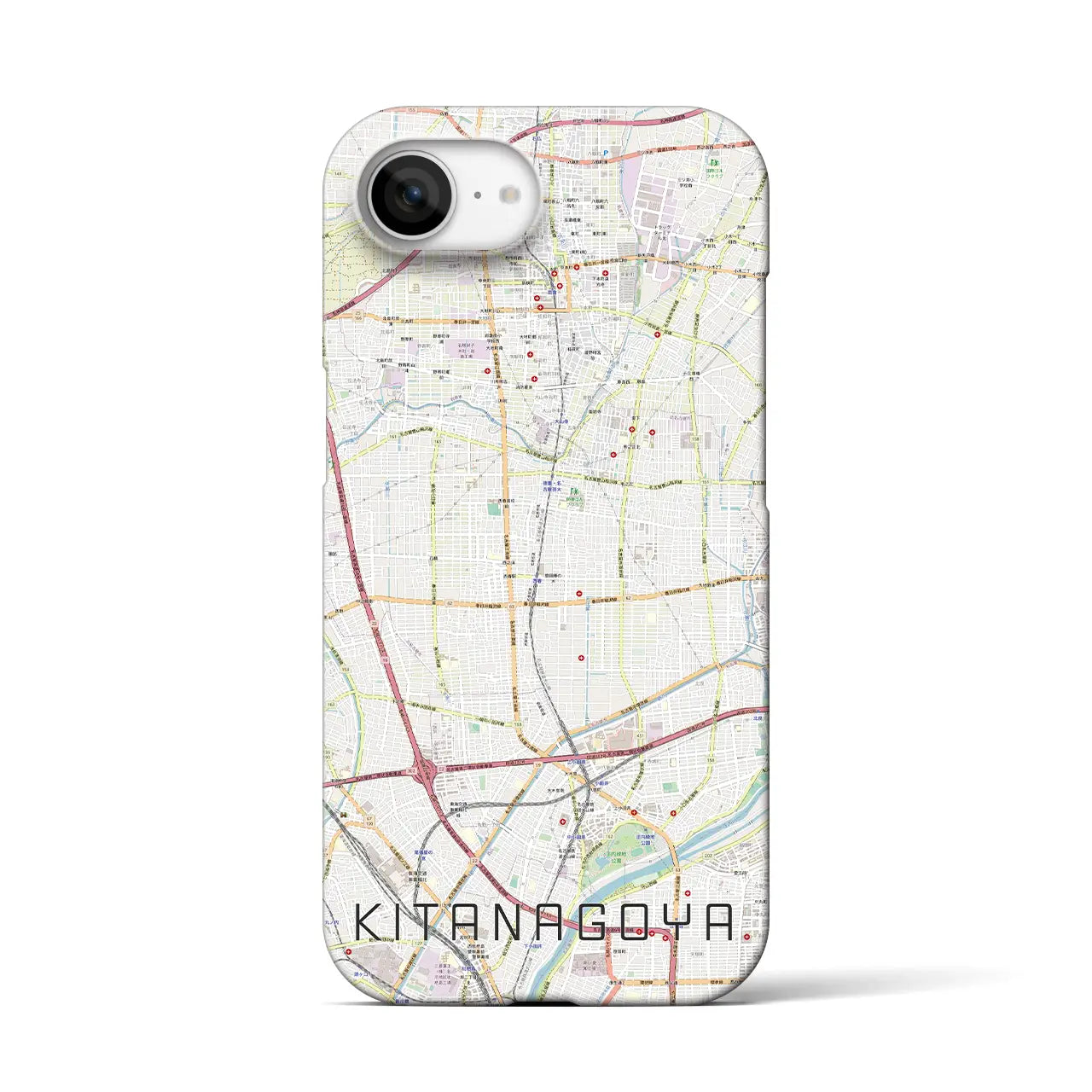 【北名古屋(愛知県)】地図柄iPhoneケース(バックカバータイプ)