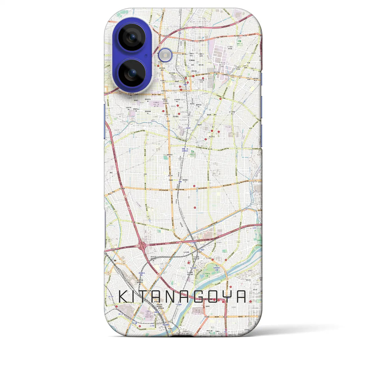 【北名古屋(愛知県)】地図柄iPhoneケース(バックカバータイプ)ナチュラル・iPhone 16 Pro Max 用