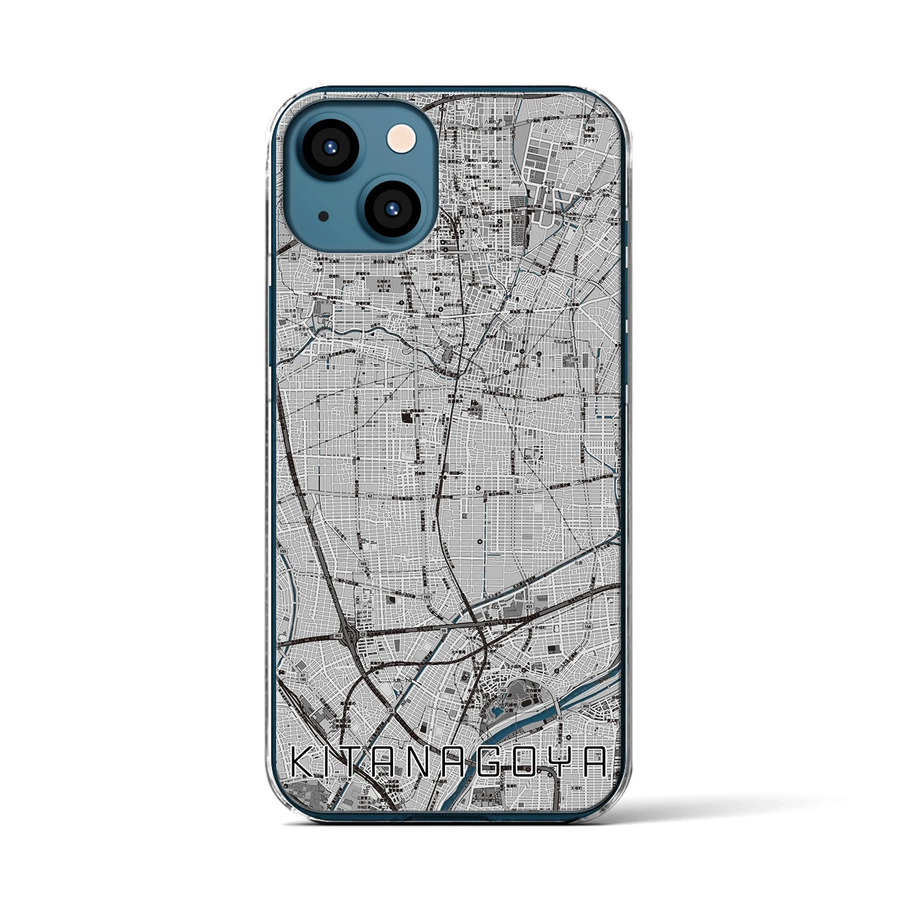 【北名古屋(愛知県)】地図柄iPhoneケース(クリアタイプ)