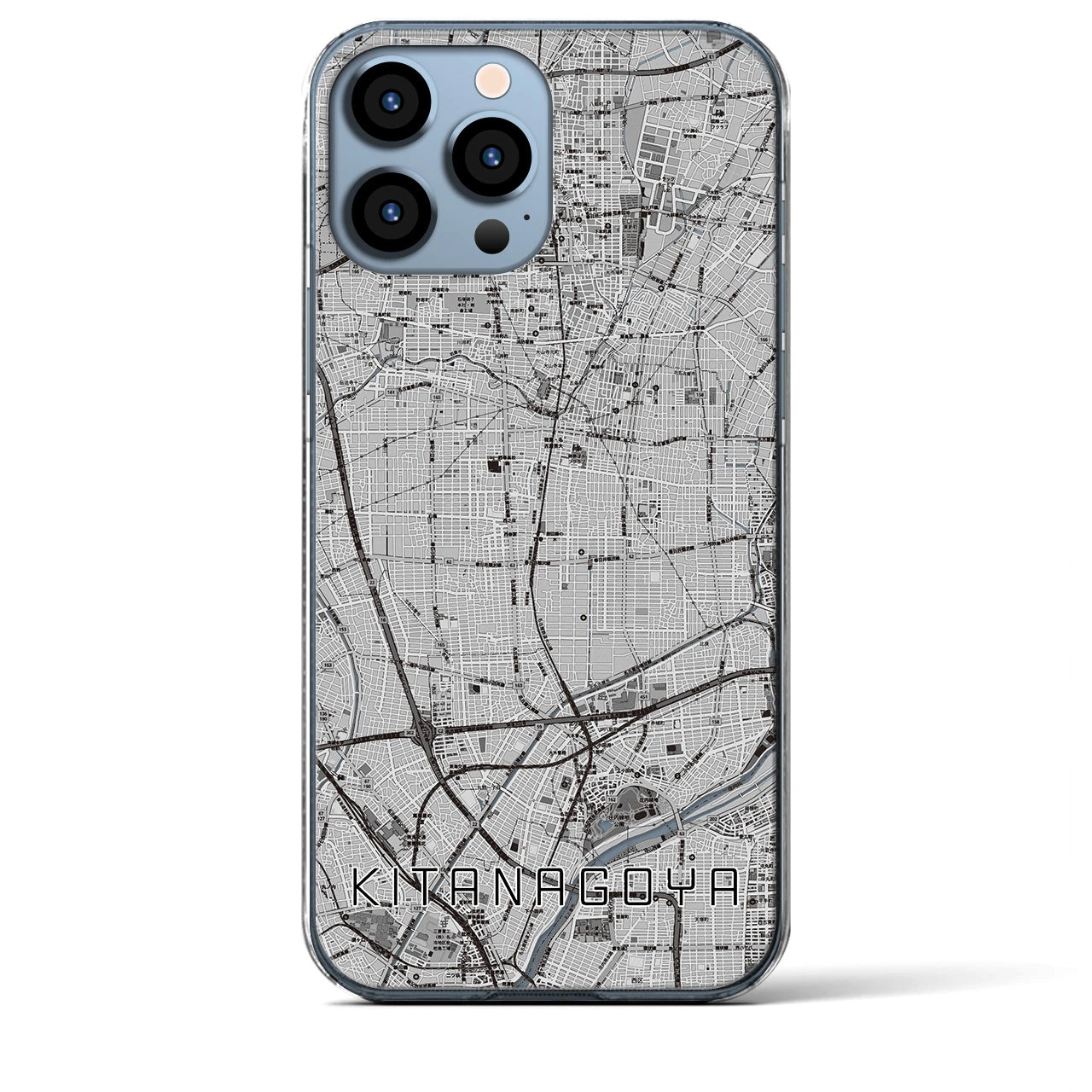 【北名古屋(愛知県)】地図柄iPhoneケース(クリアタイプ)