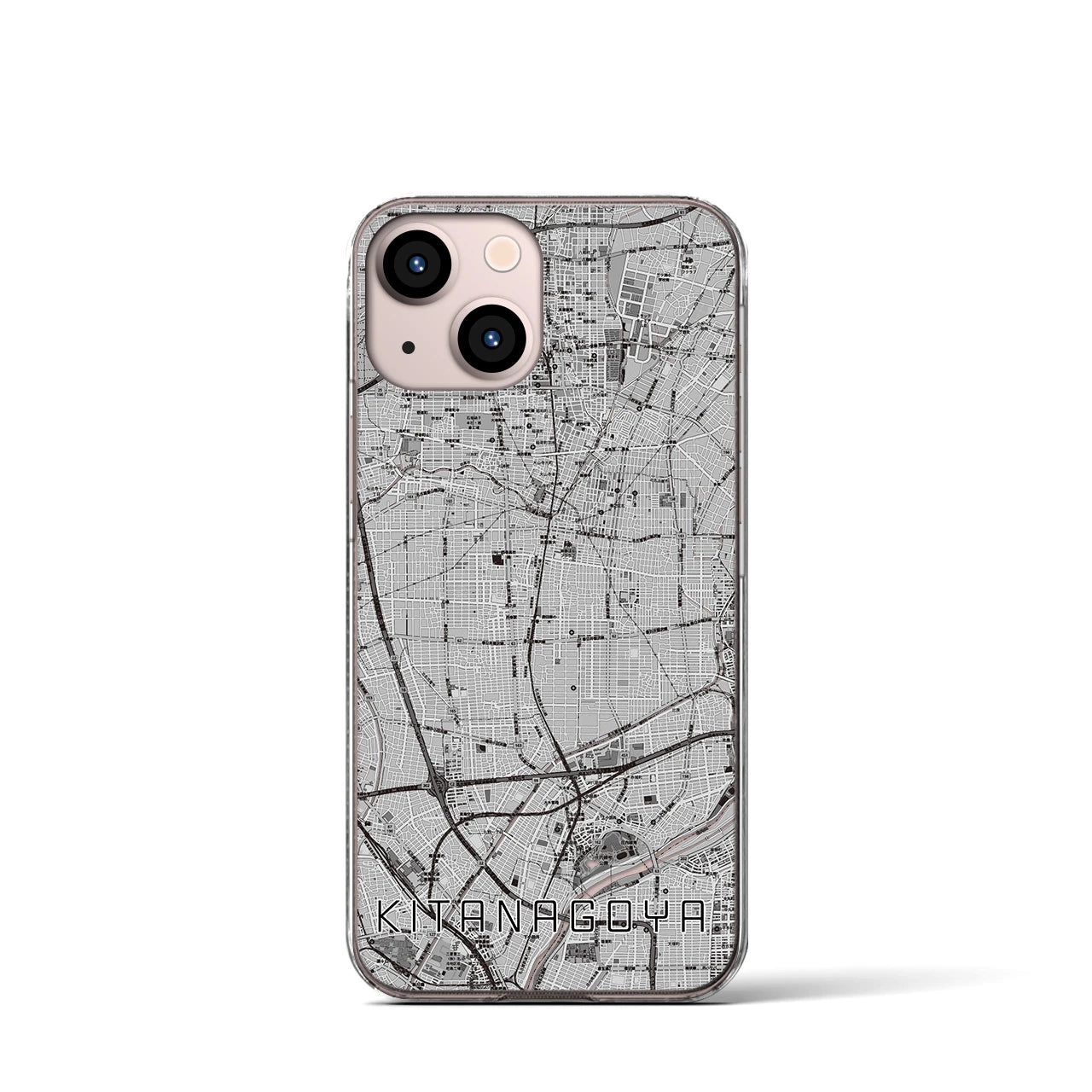 【北名古屋(愛知県)】地図柄iPhoneケース(クリアタイプ)