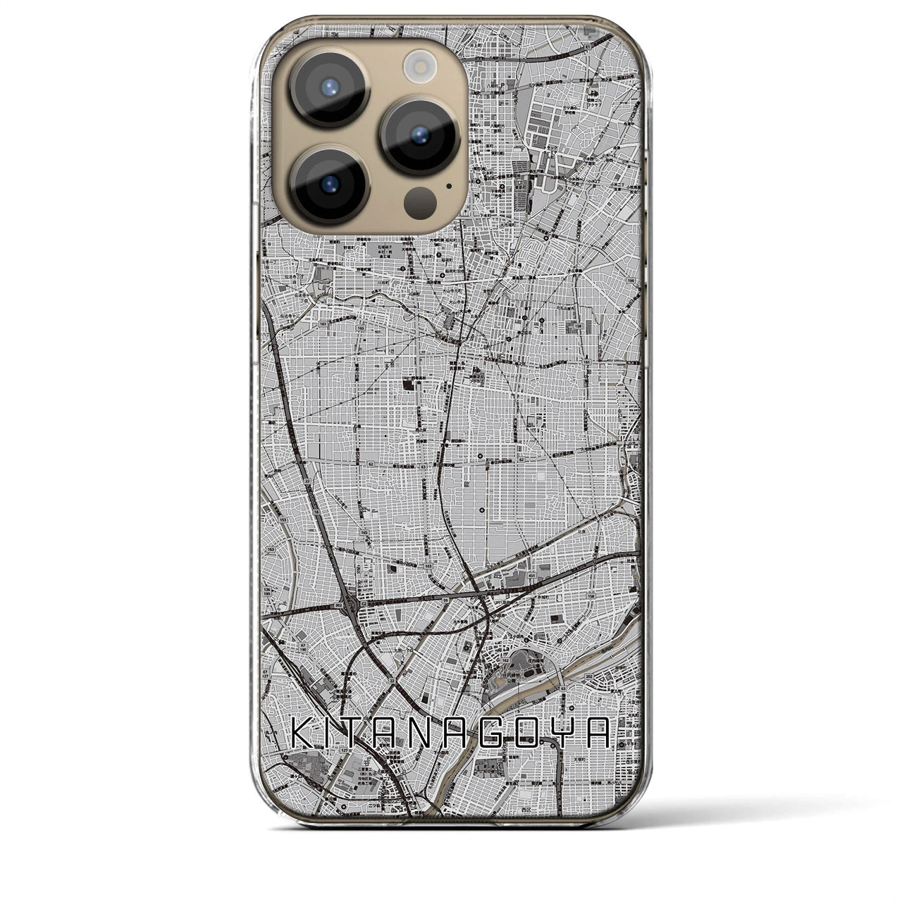 【北名古屋(愛知県)】地図柄iPhoneケース(クリアタイプ)