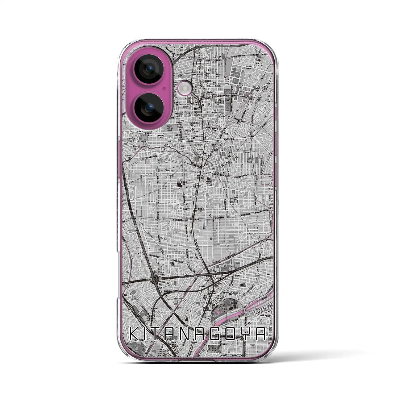 【北名古屋(愛知県)】地図柄iPhoneケース(クリアタイプ)