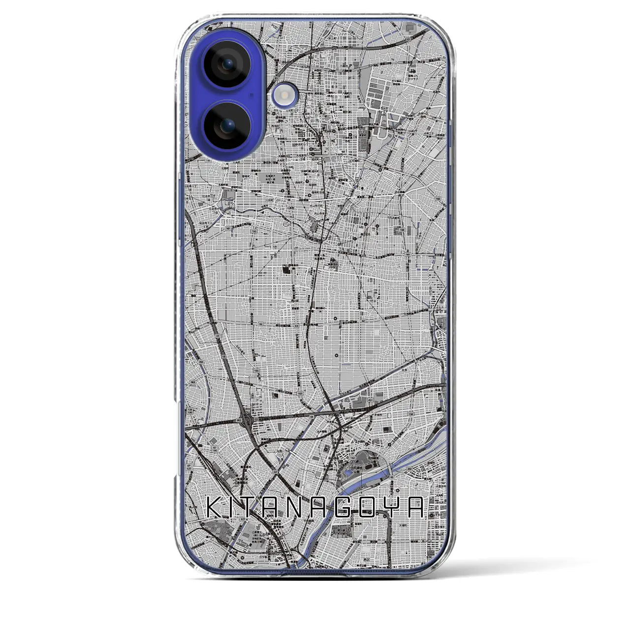 【北名古屋(愛知県)】地図柄iPhoneケース(クリアタイプ)