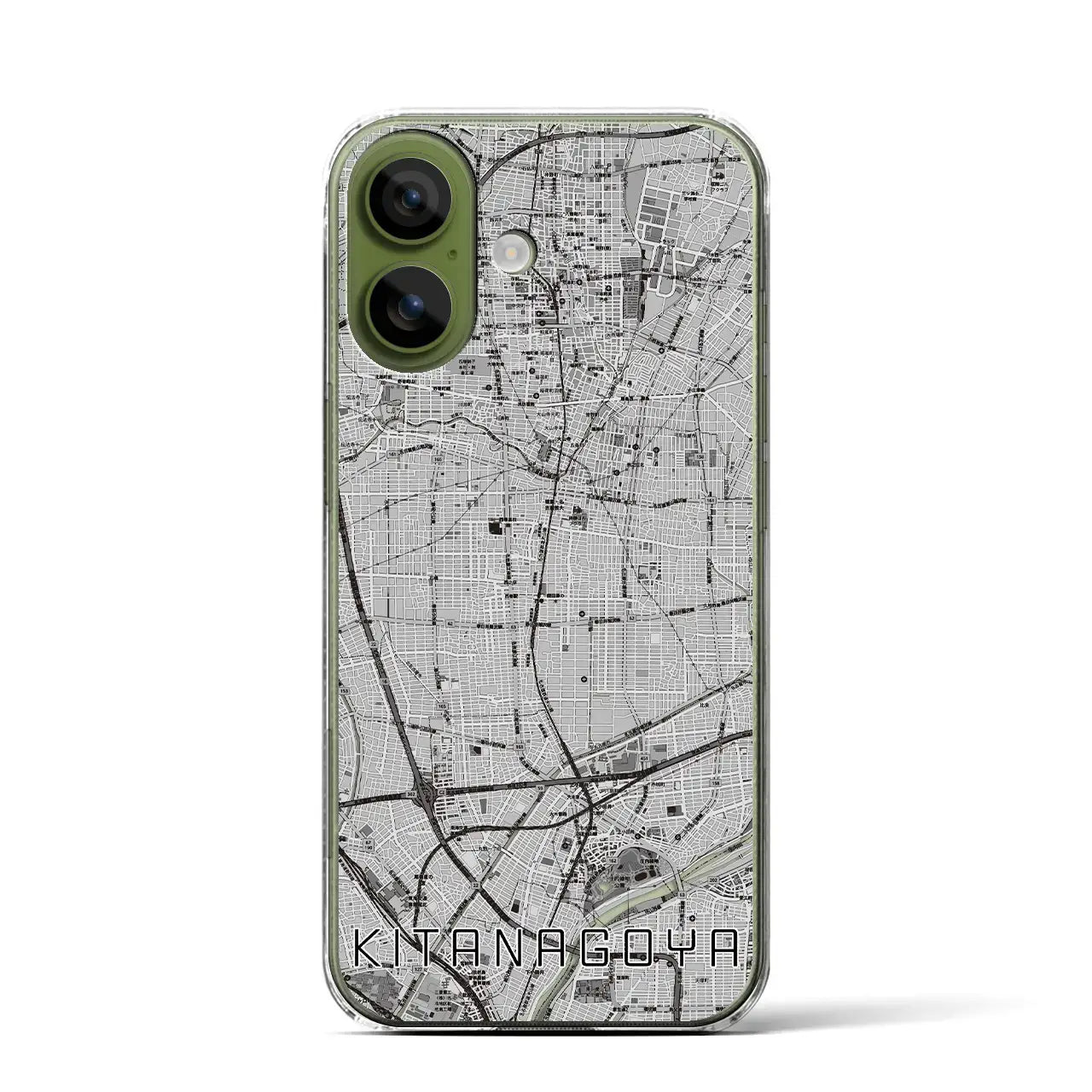 【北名古屋(愛知県)】地図柄iPhoneケース(クリアタイプ)