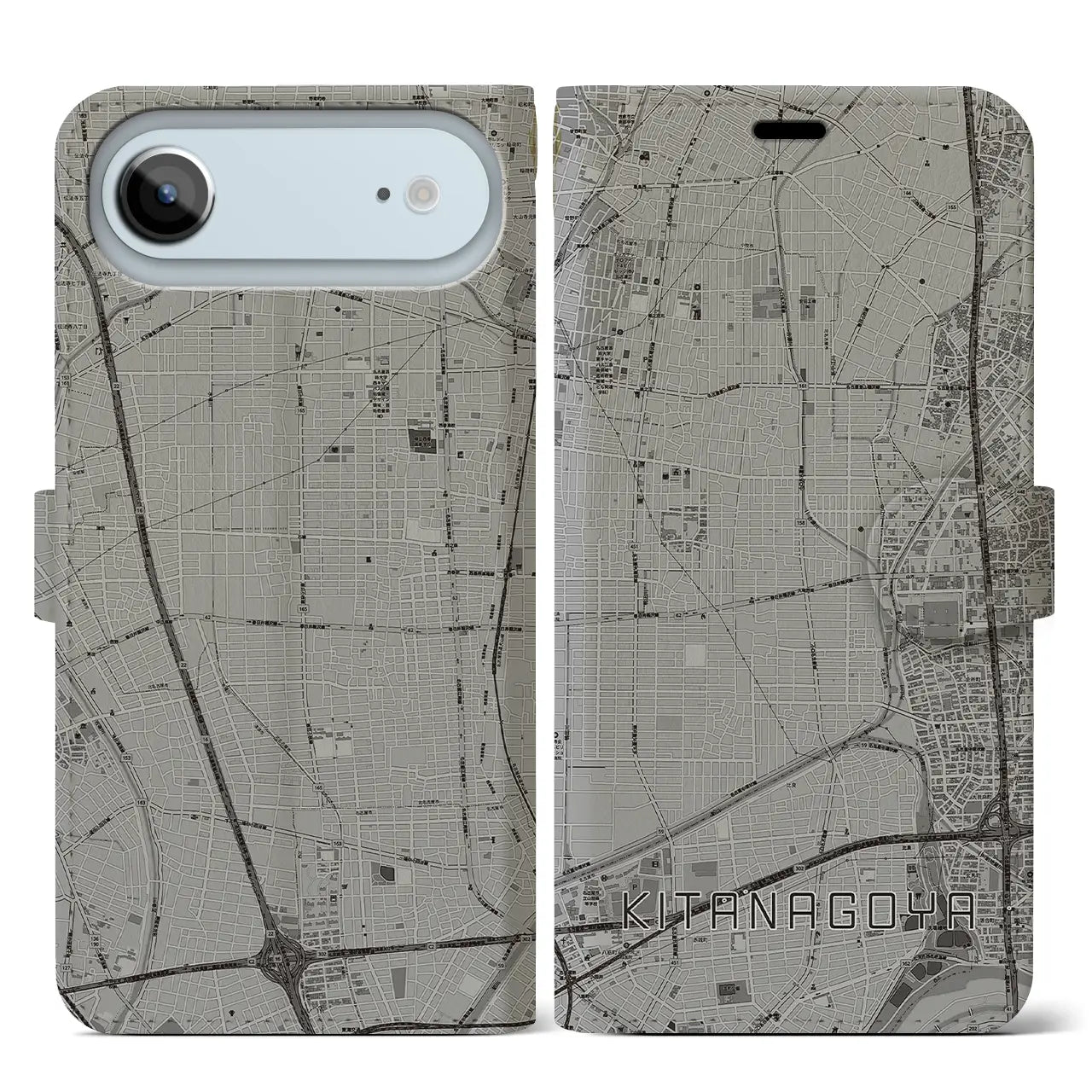 【北名古屋(愛知県)】地図柄iPhoneケース(手帳タイプ)