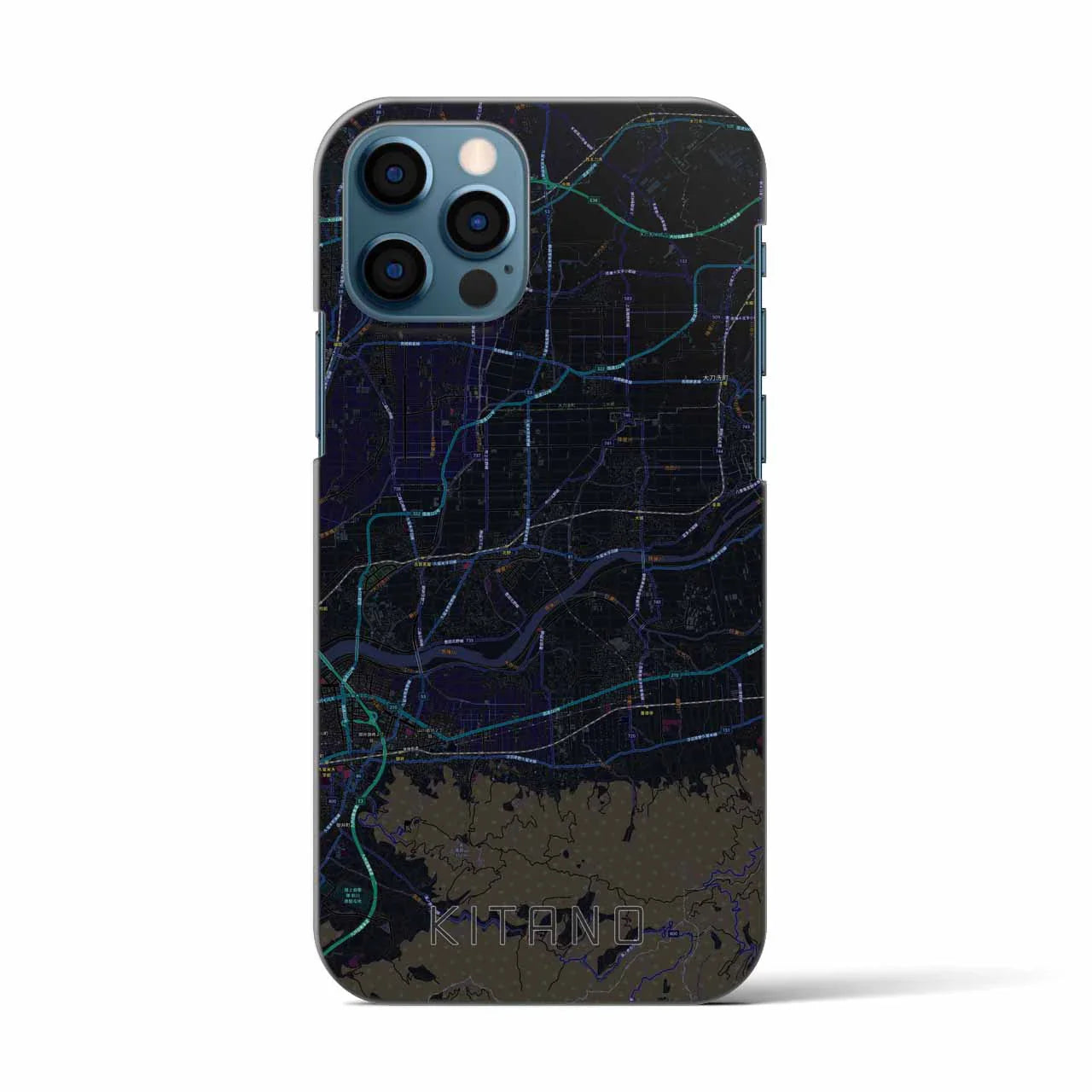 【北野(福岡県)】地図柄iPhoneケース(バックカバータイプ)