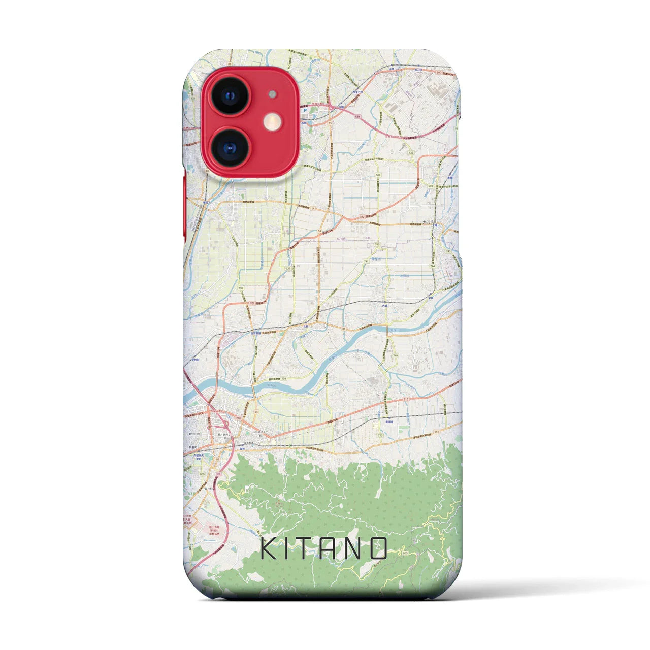 【北野(福岡県)】地図柄iPhoneケース(バックカバータイプ)