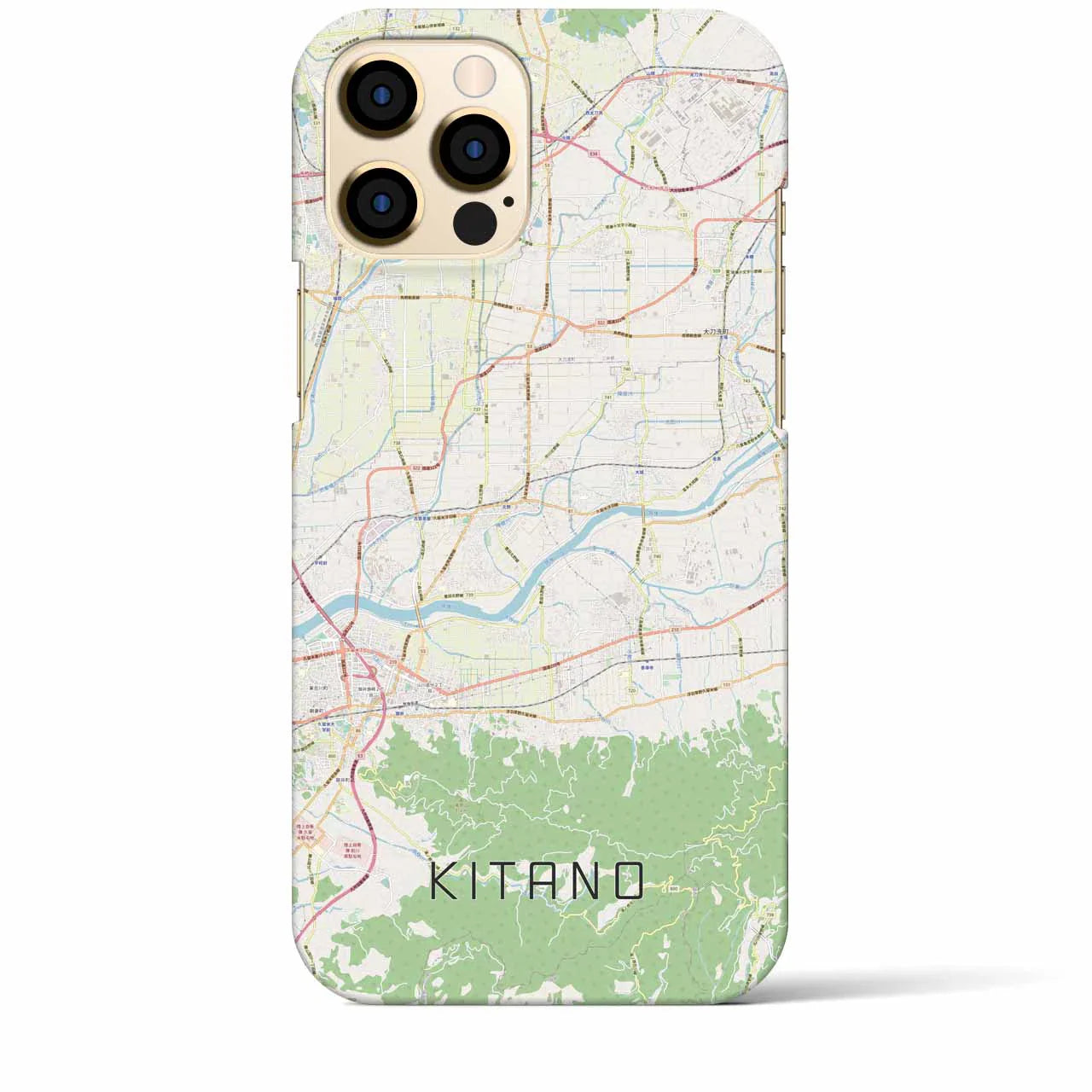【北野(福岡県)】地図柄iPhoneケース(バックカバータイプ)