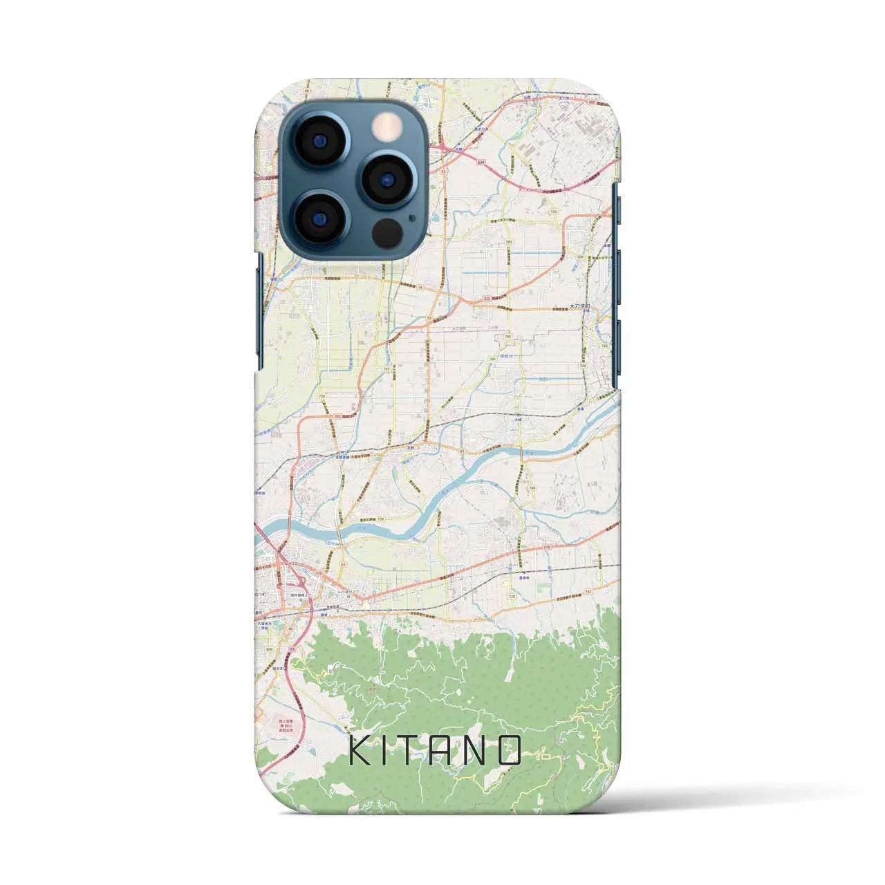 【北野(福岡県)】地図柄iPhoneケース(バックカバータイプ)