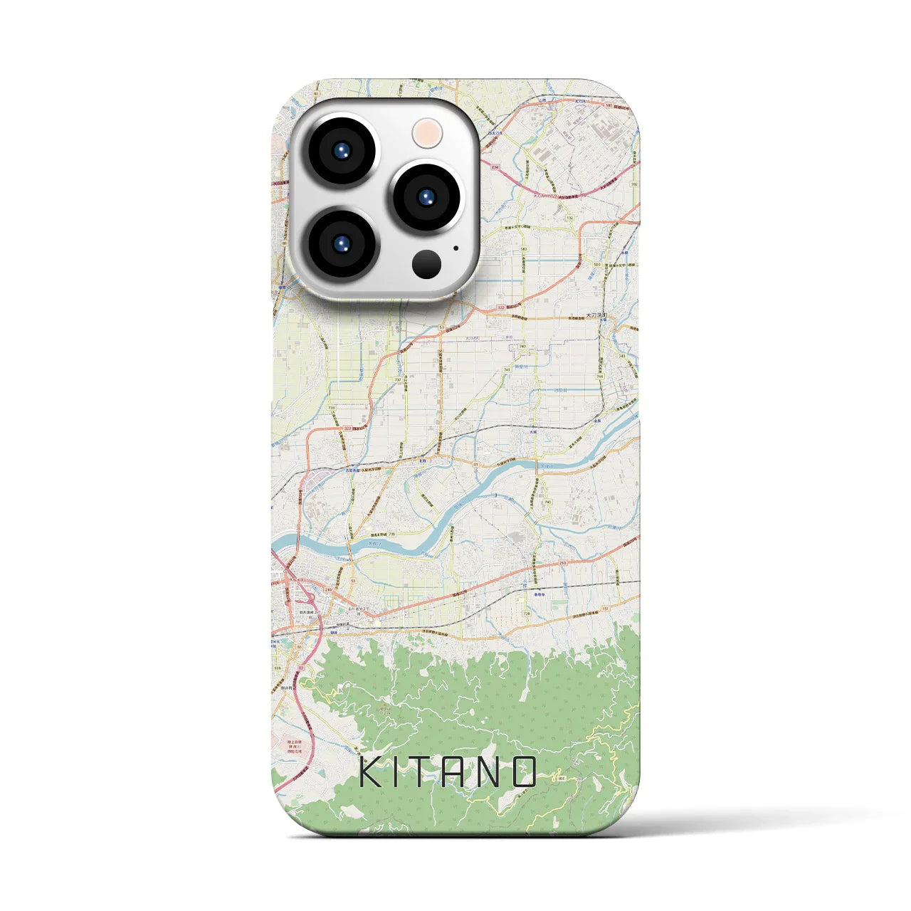 【北野(福岡県)】地図柄iPhoneケース(バックカバータイプ)