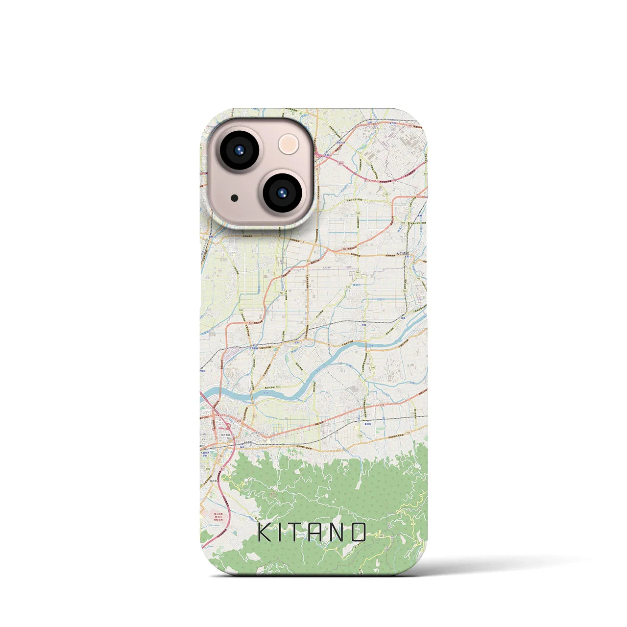 【北野(福岡県)】地図柄iPhoneケース(バックカバータイプ)
