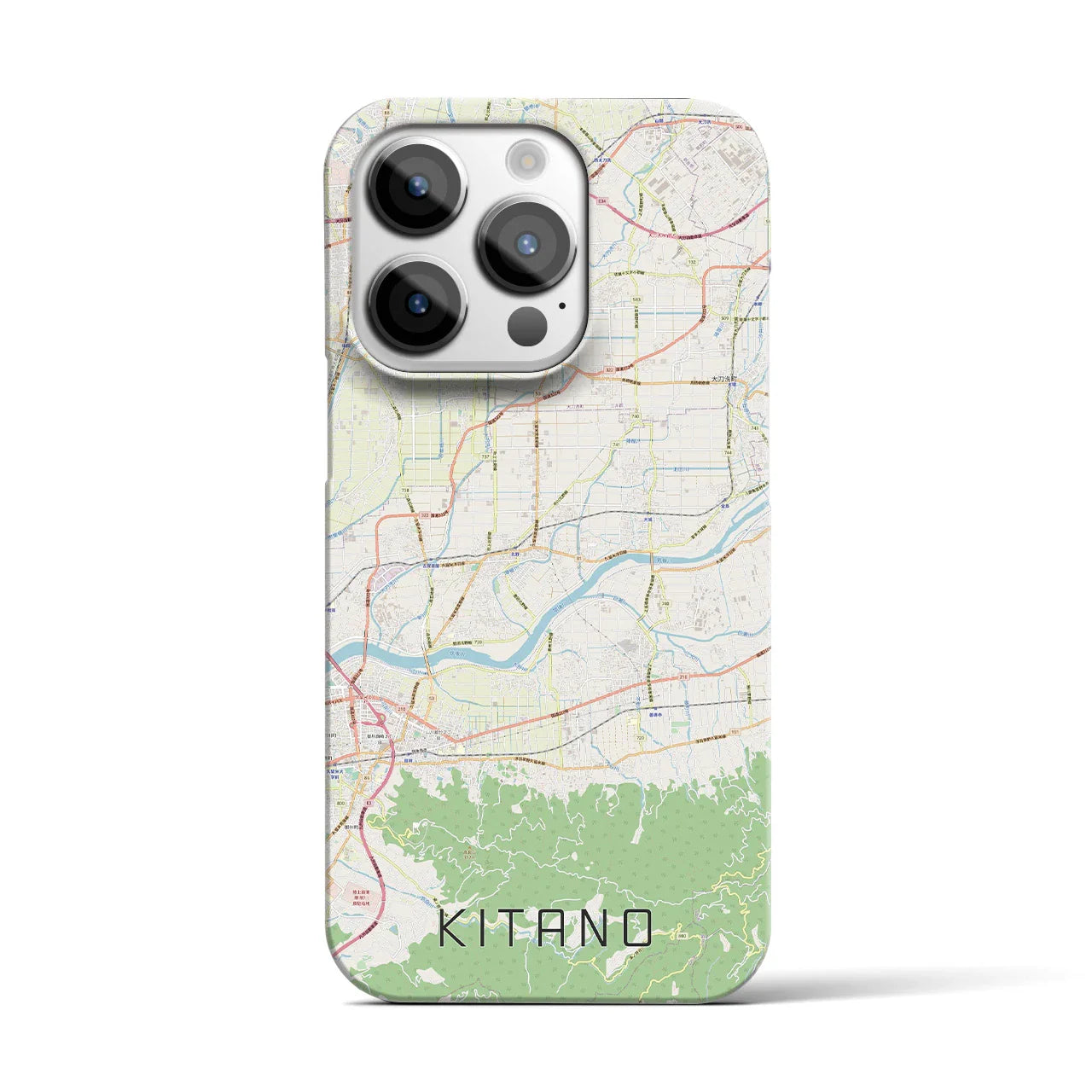 【北野(福岡県)】地図柄iPhoneケース(バックカバータイプ)