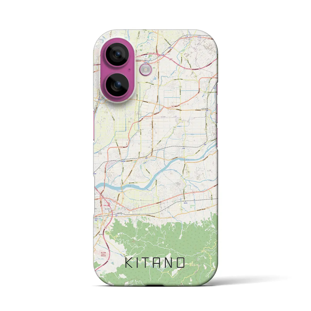 【北野(福岡県)】地図柄iPhoneケース(バックカバータイプ)