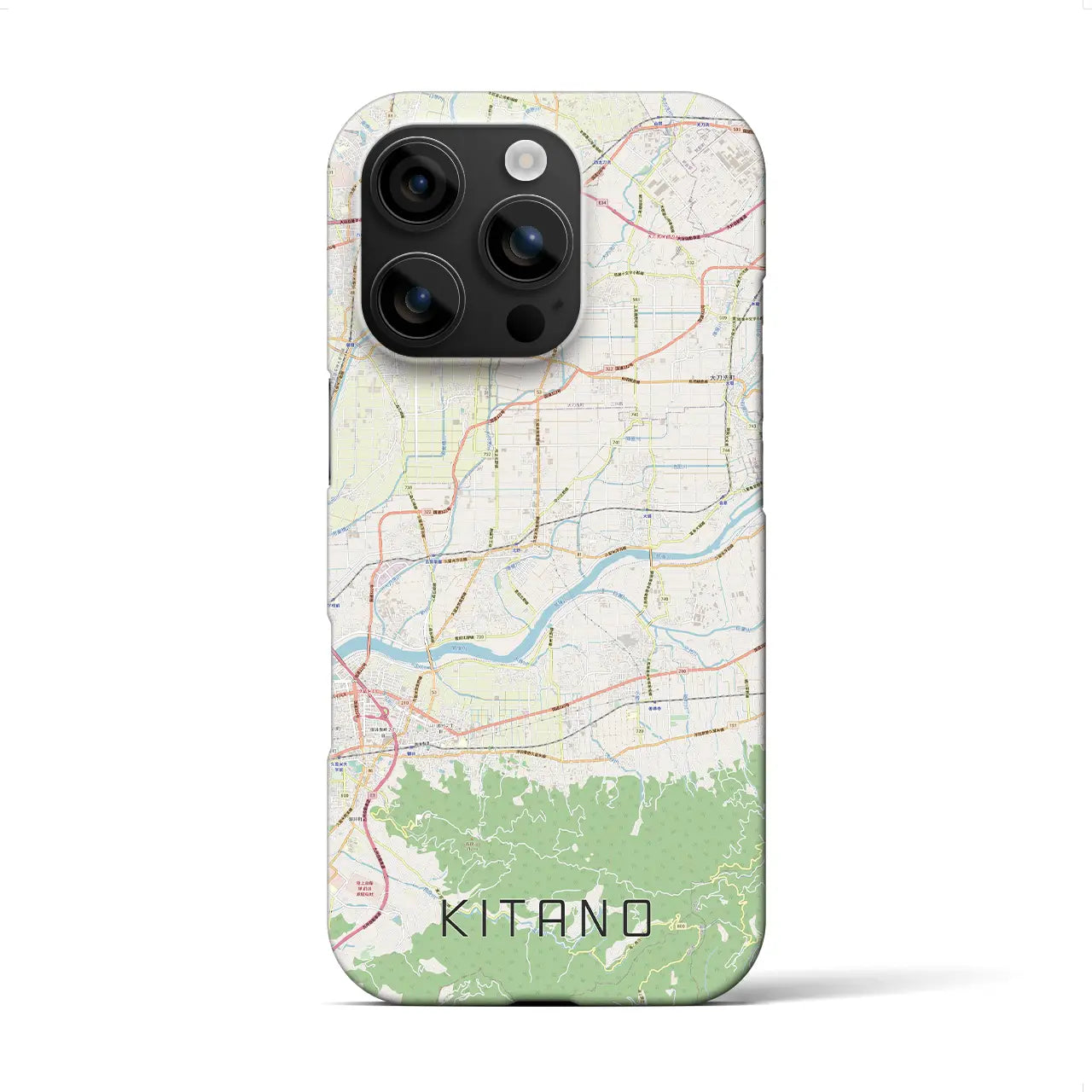 【北野(福岡県)】地図柄iPhoneケース(バックカバータイプ)
