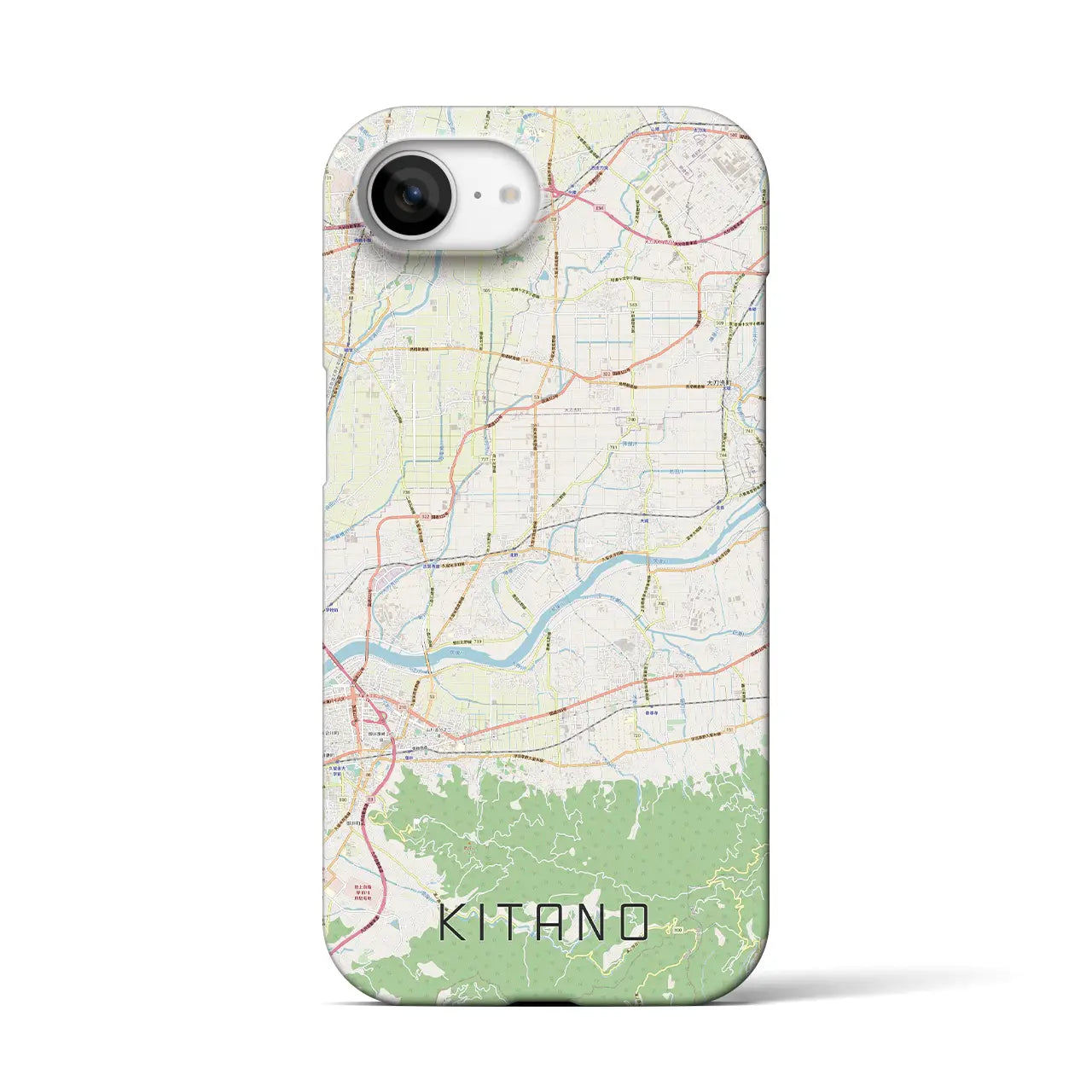 【北野(福岡県)】地図柄iPhoneケース(バックカバータイプ)