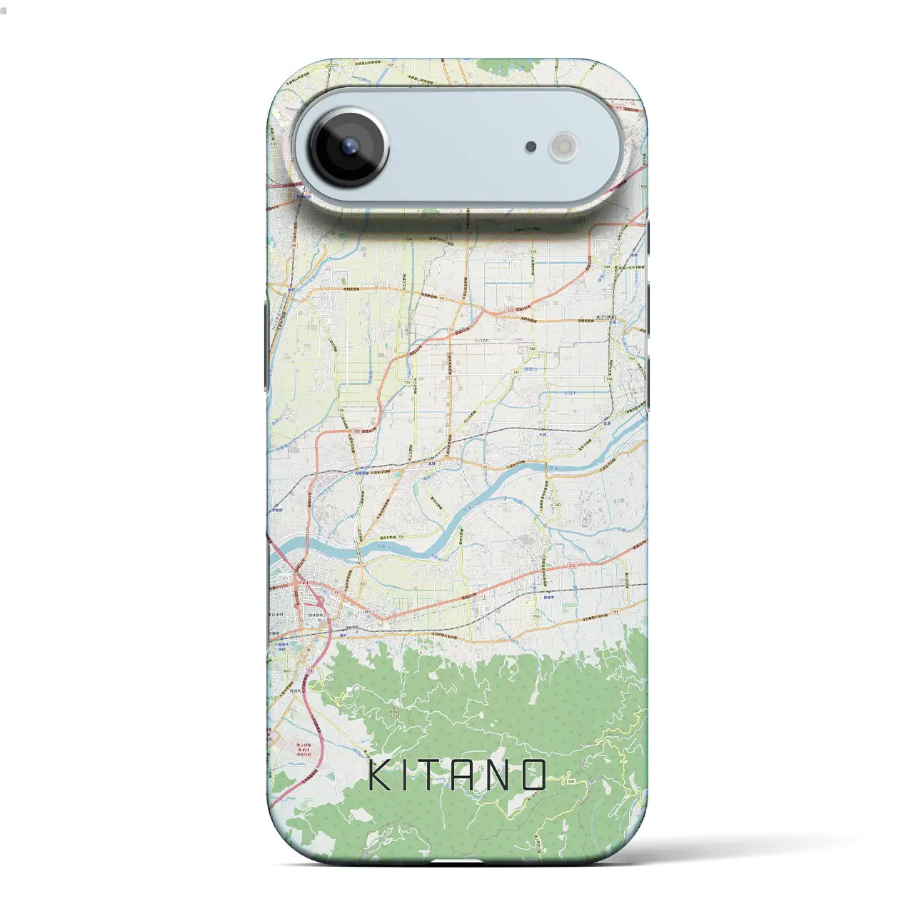 【北野(福岡県)】地図柄iPhoneケース(バックカバータイプ)ナチュラル・iPhone 17 Pro Max 用