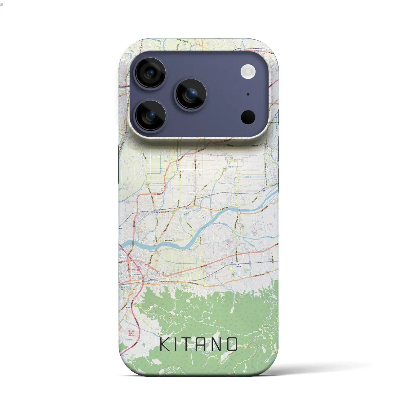 【北野(福岡県)】地図柄iPhoneケース(バックカバータイプ)