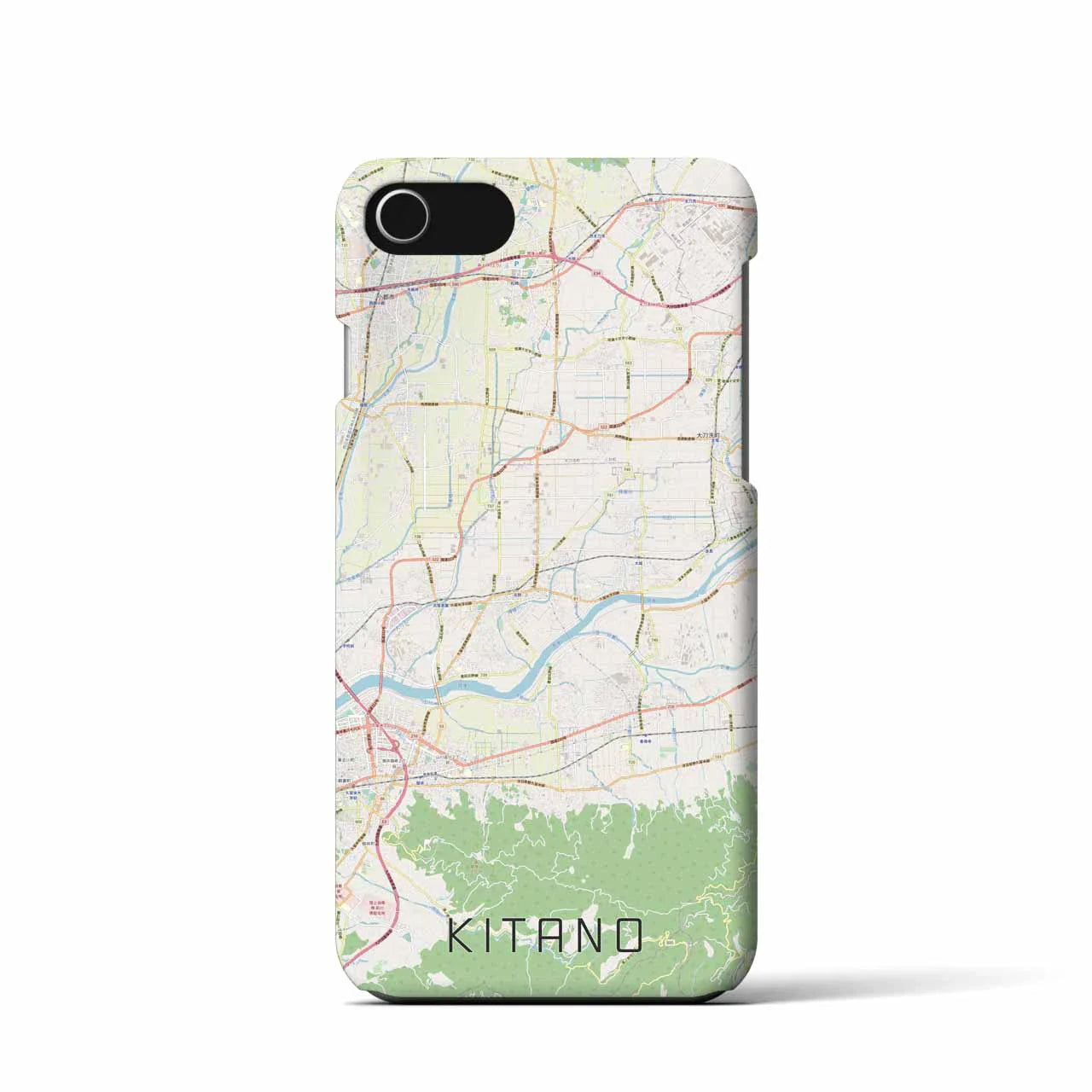 【北野(福岡県)】地図柄iPhoneケース(バックカバータイプ)