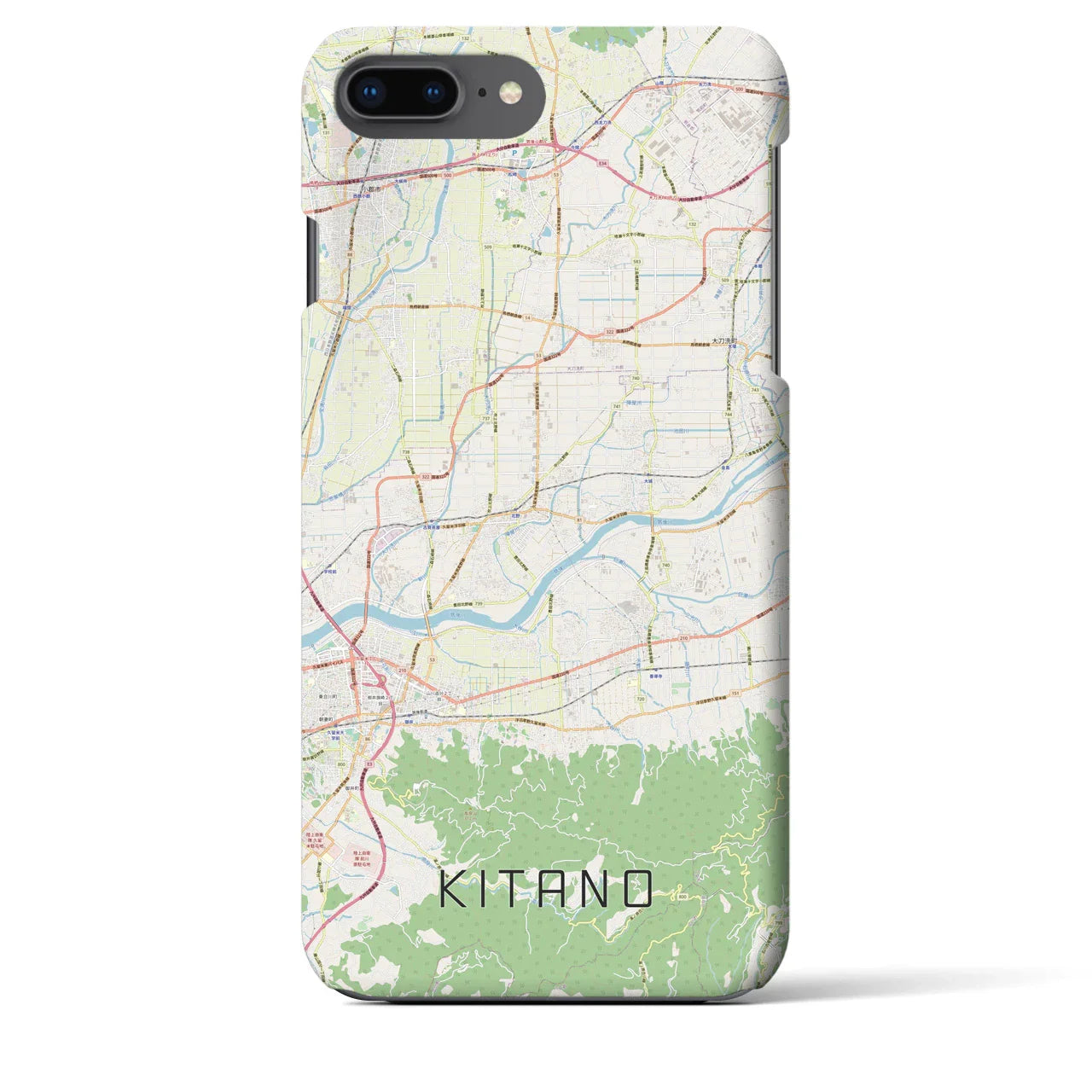 【北野(福岡県)】地図柄iPhoneケース(バックカバータイプ)