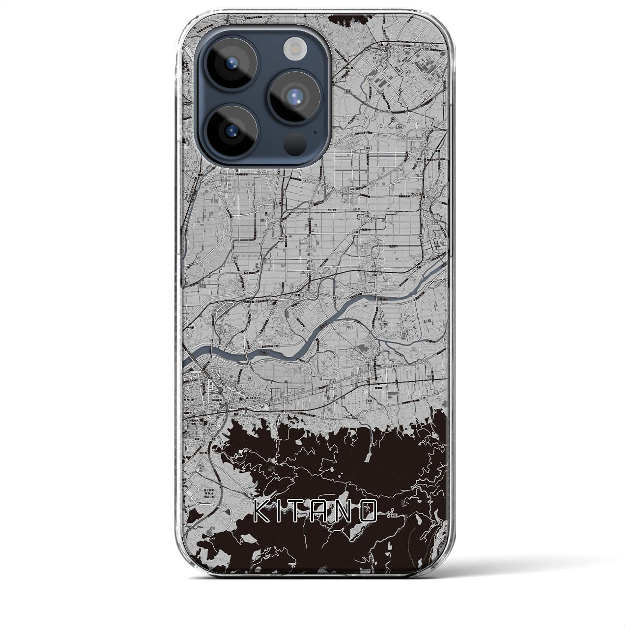 【北野(福岡県)】地図柄iPhoneケース(クリアタイプ)