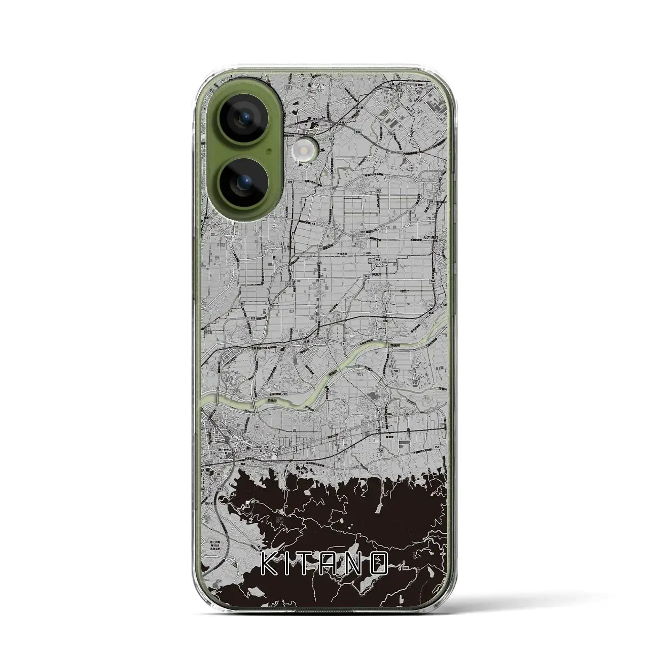 【北野(福岡県)】地図柄iPhoneケース(クリアタイプ)