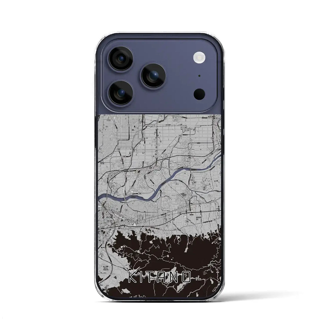 【北野(福岡県)】地図柄iPhoneケース(クリアタイプ)